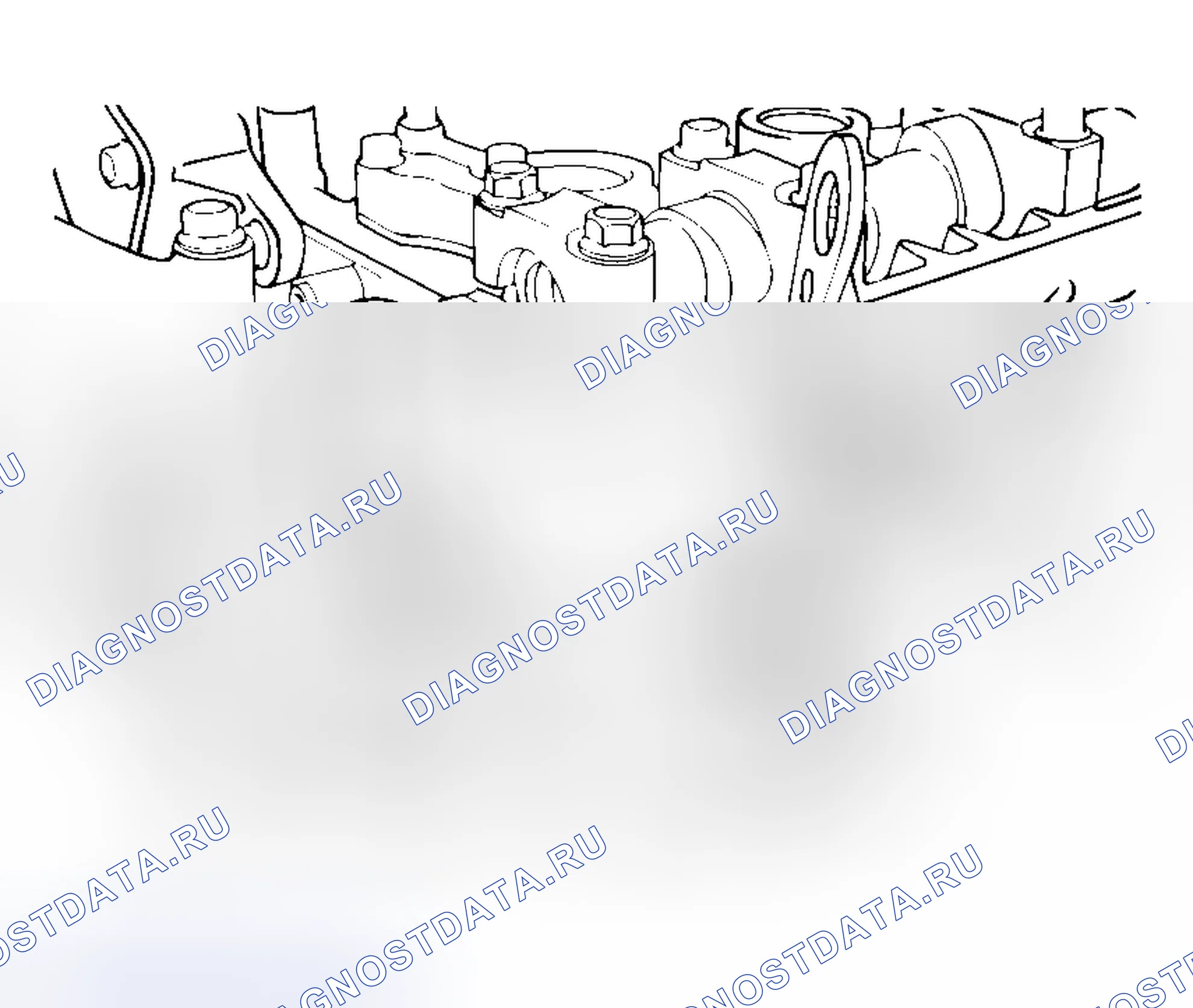 Рис. 188: > > C < < УСТАНОВКА КРОНШТЕЙНА ВОЗДУХОРАСПРЕДЕЛИТЕЛЯ. Mitsubishi Lancer IX рестайлинг