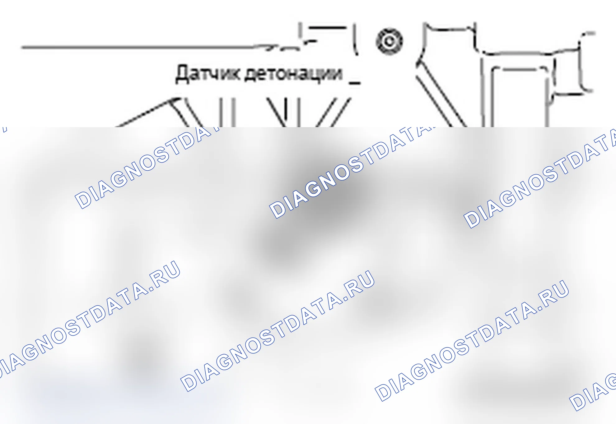 Рис. 17: >> B <<МОНТАЖ ДАТЧИКА ДЕТОНАЦИИ. Mitsubishi Lancer Ralliart X рестайлинг