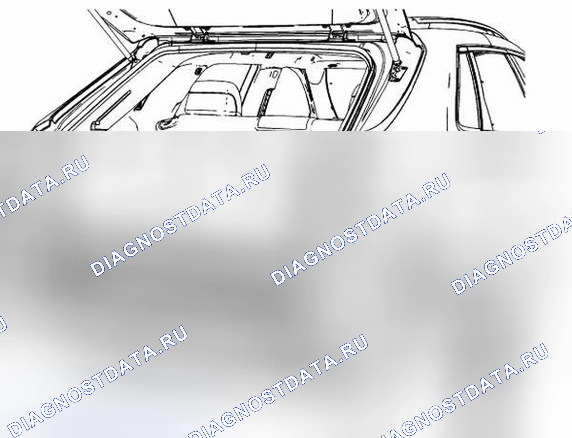 Рис. 34: Замена кронштейна задней панели бампера - внешний. Kia Optima I