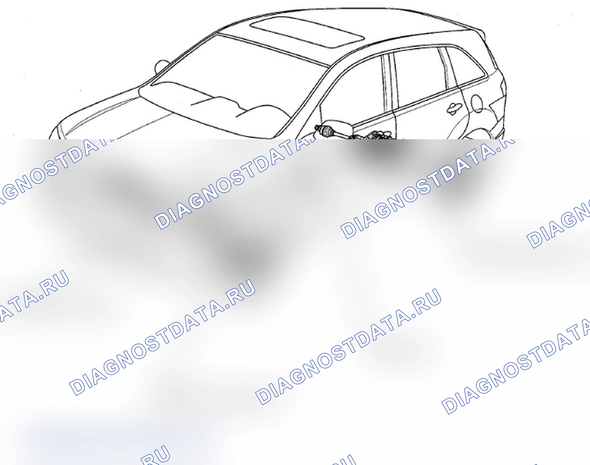 Рис. 2: Индекс расположения компонентов. Acura MDX II рестайлинг