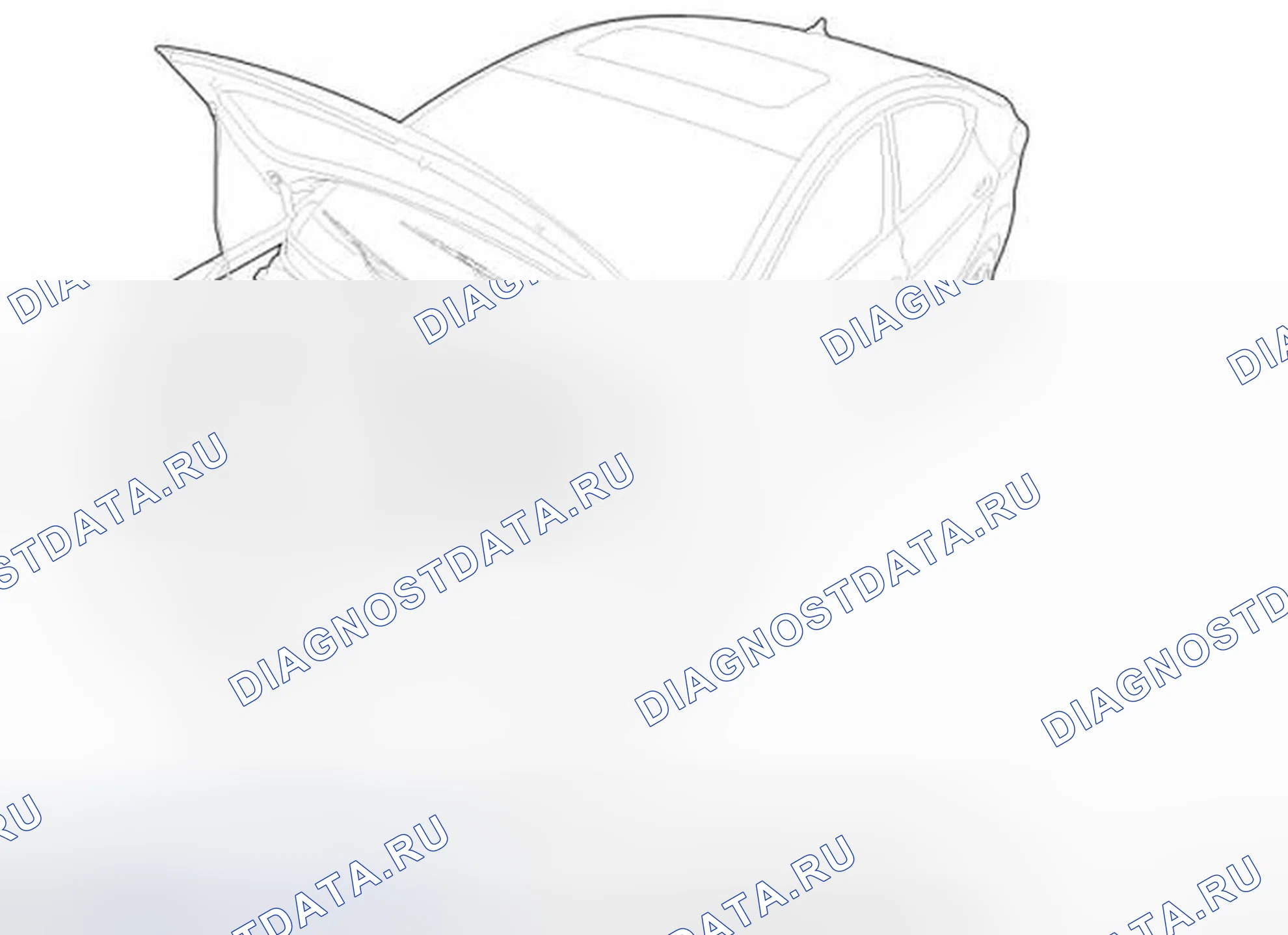 Рис. 17: Расположение предупредительных/предупреждающих надписей. Hyundai Elantra V
