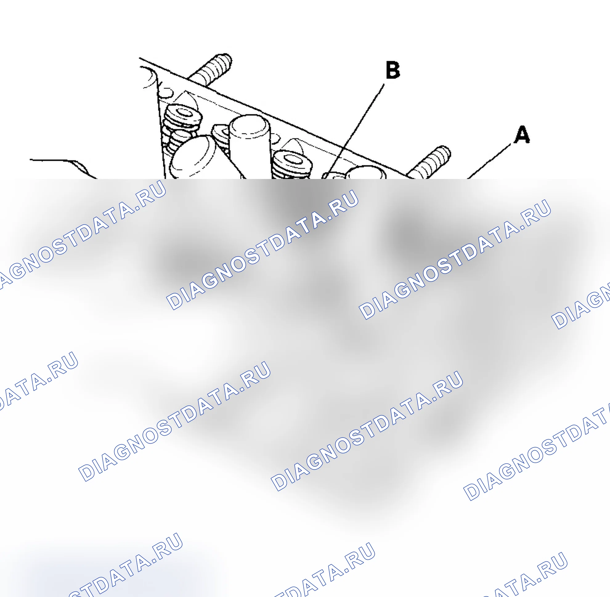 Рис. 165: Демонтаж клапана, пружины и уплотнения клапана. Acura RSX I