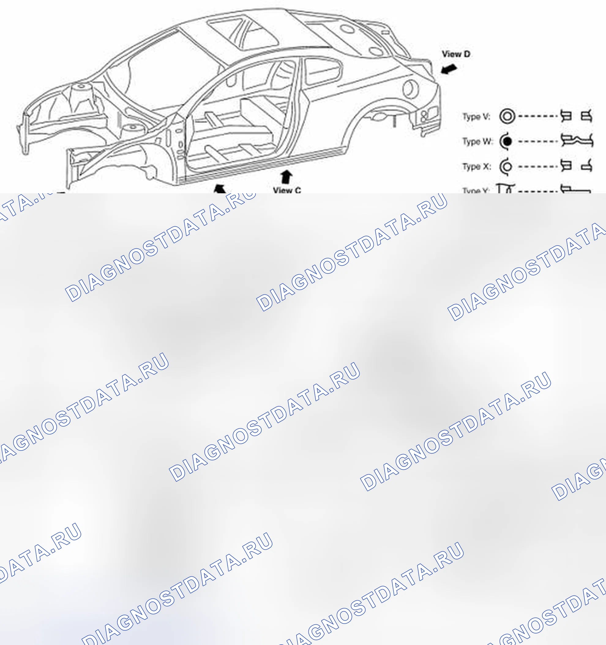 Рис. 228: Метки соответствия частей панели. Nissan Altima L32 рестайлинг