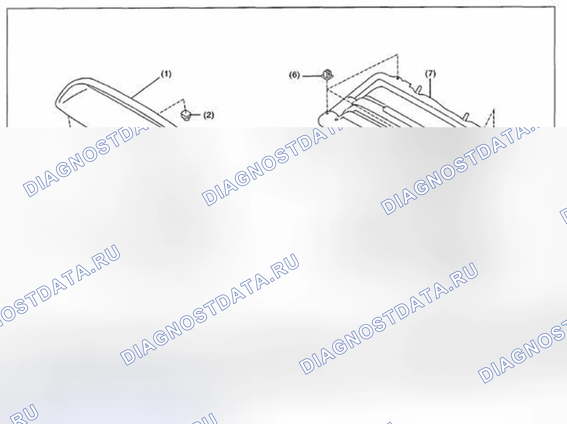 Рис. 4: РЕШЕТКА ПЕРЕДНЕГО КАПОТА. Subaru Legacy BM/BR