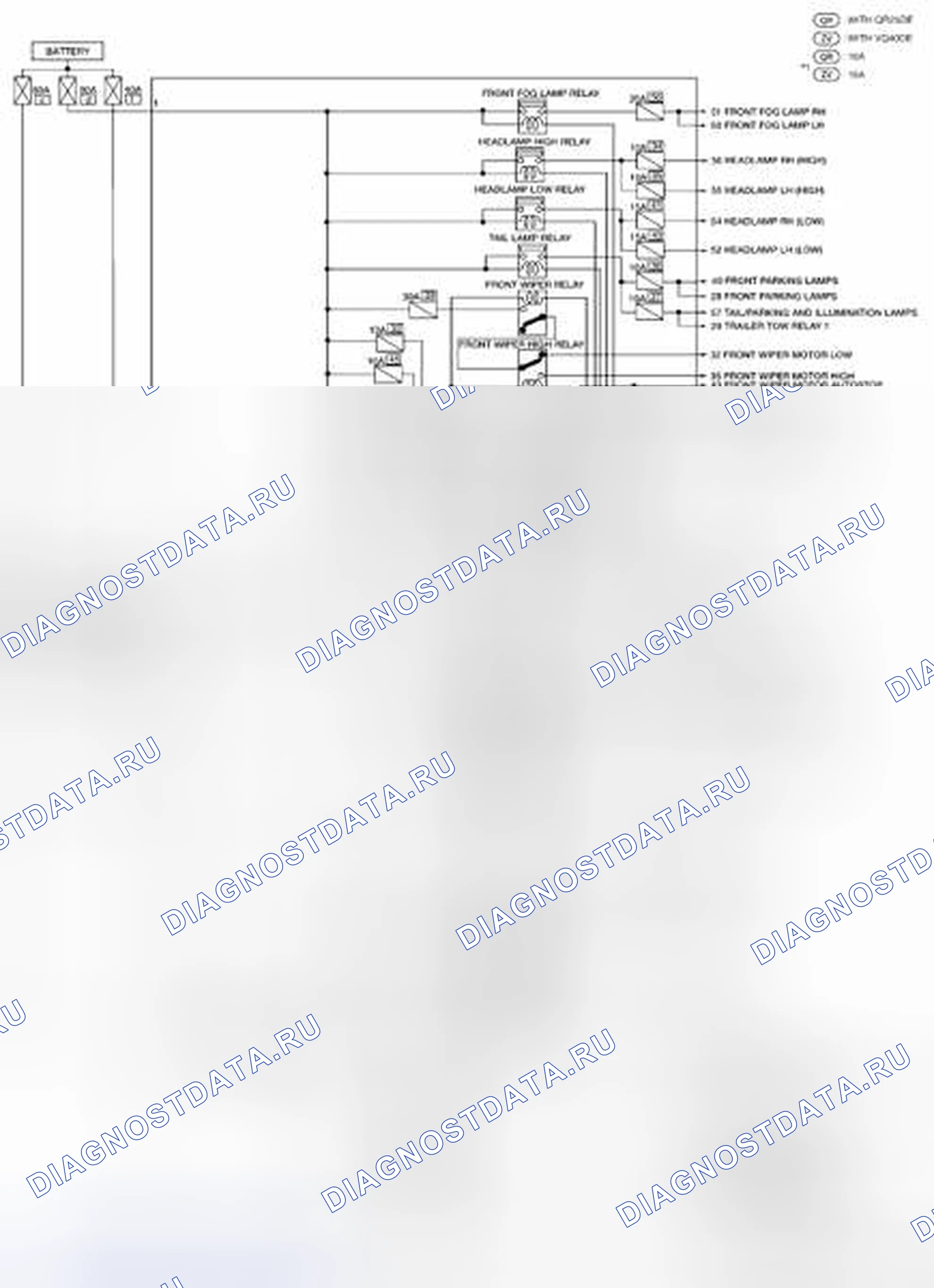 Рис. 3: Принципиальная схема IPDM E / R. Nissan Frontier D40