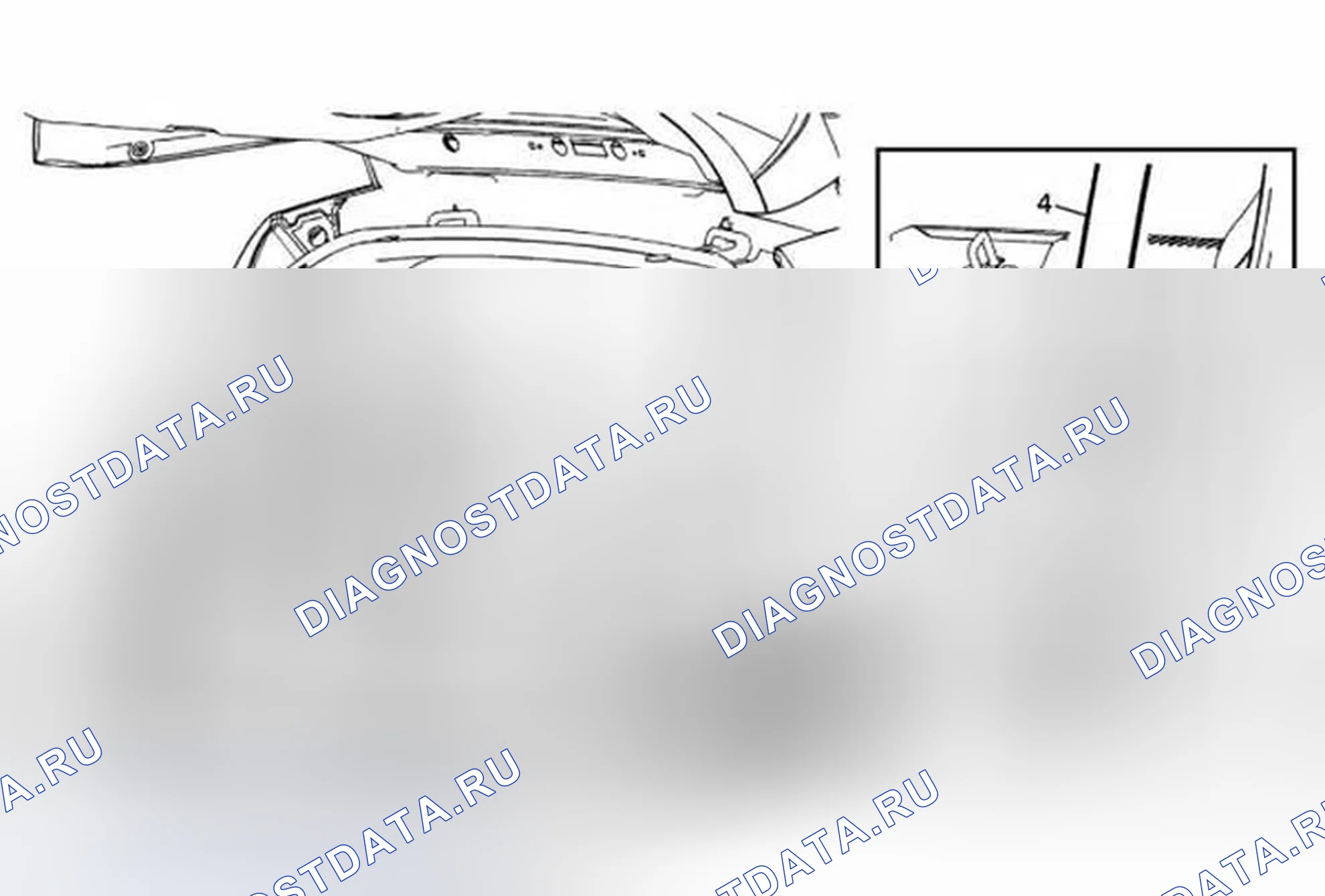 Рис. 8: Замена плечевого ремня - сзади (хэтчбек). Chevrolet Sonic I