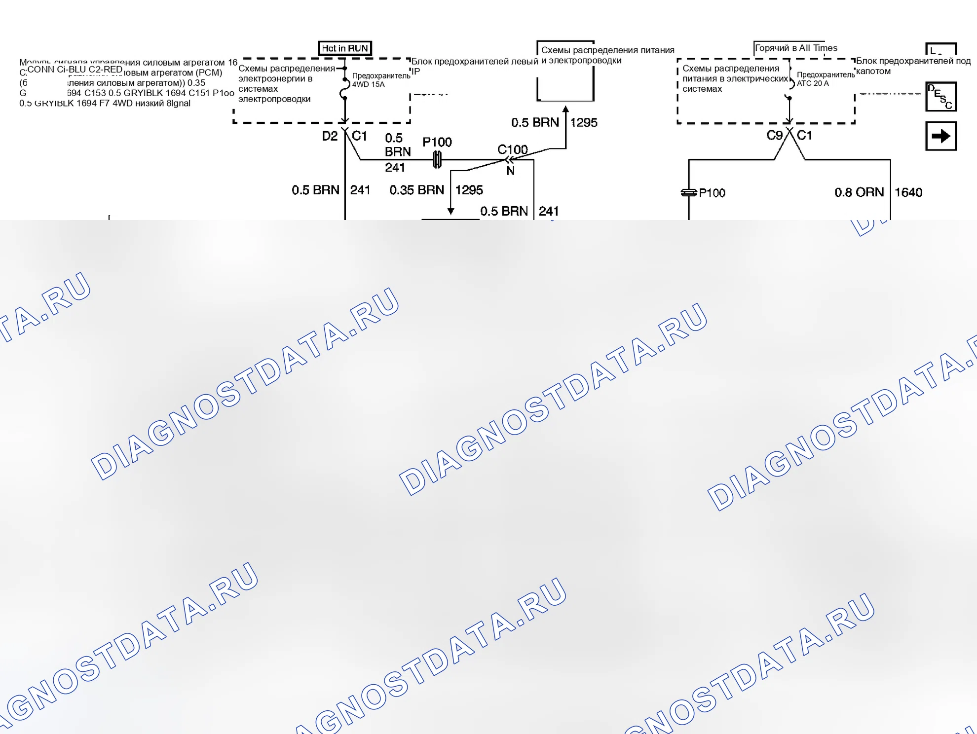 Рис. 9: Схема управления раздаточной коробкой. GMC Yukon II