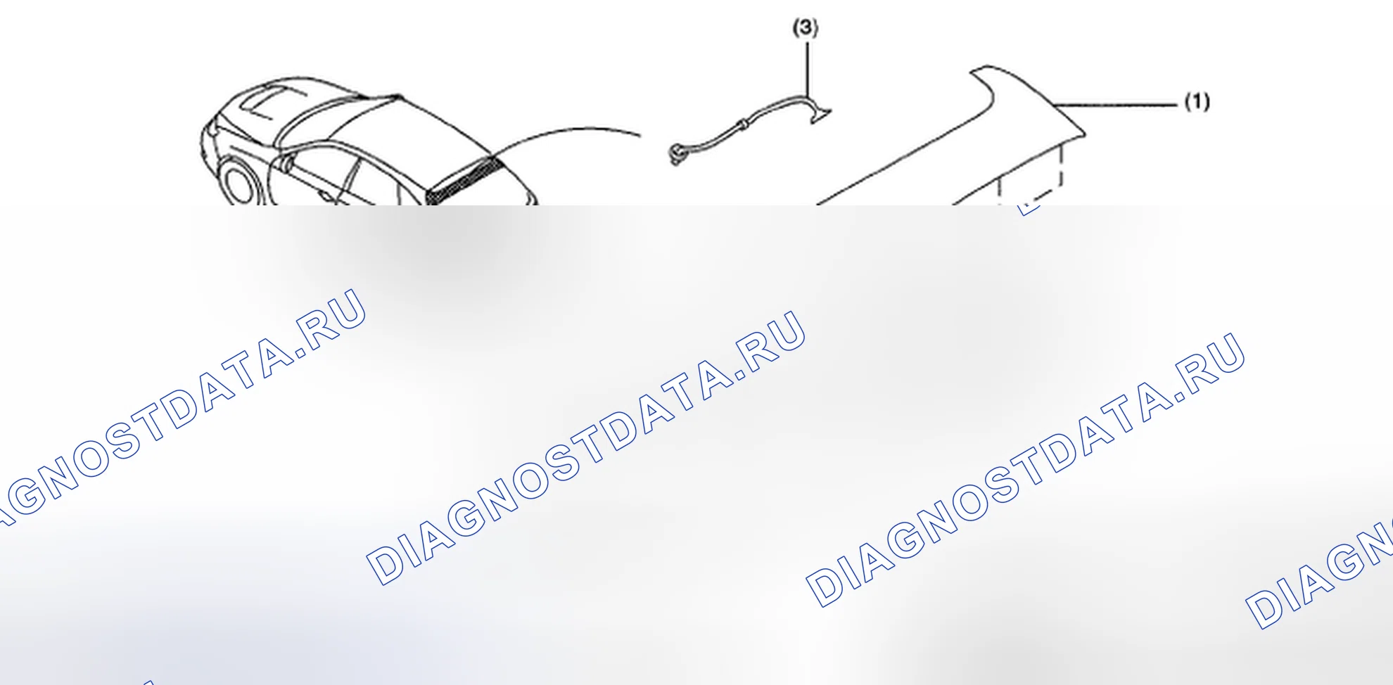 Рис. 25: СПОЙЛЕР КРЫШИ. Subaru Impreza WRX GH