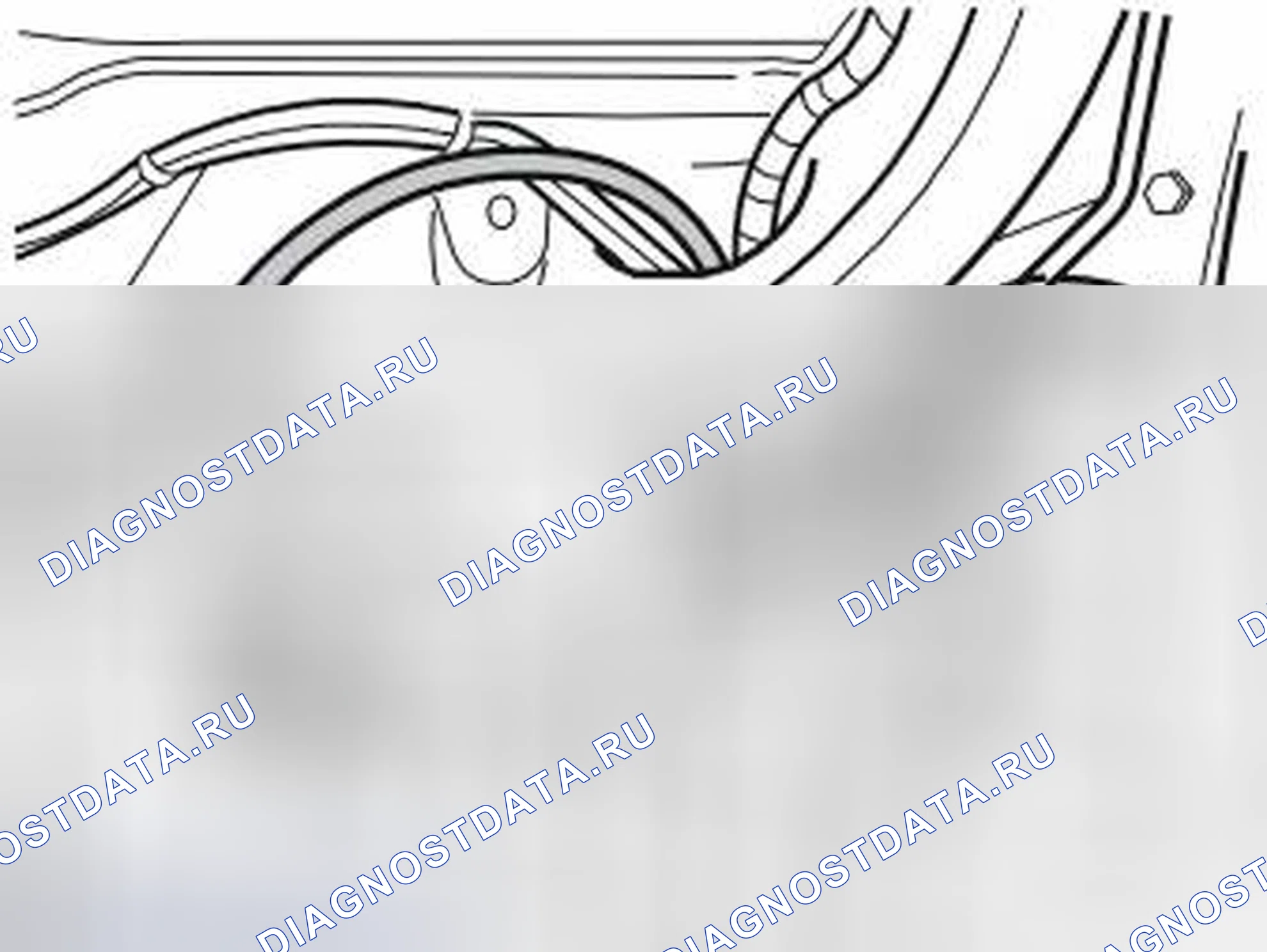 Рис. 182: Резьбовой тормозной трос. Volvo XC70 I рестайлинг