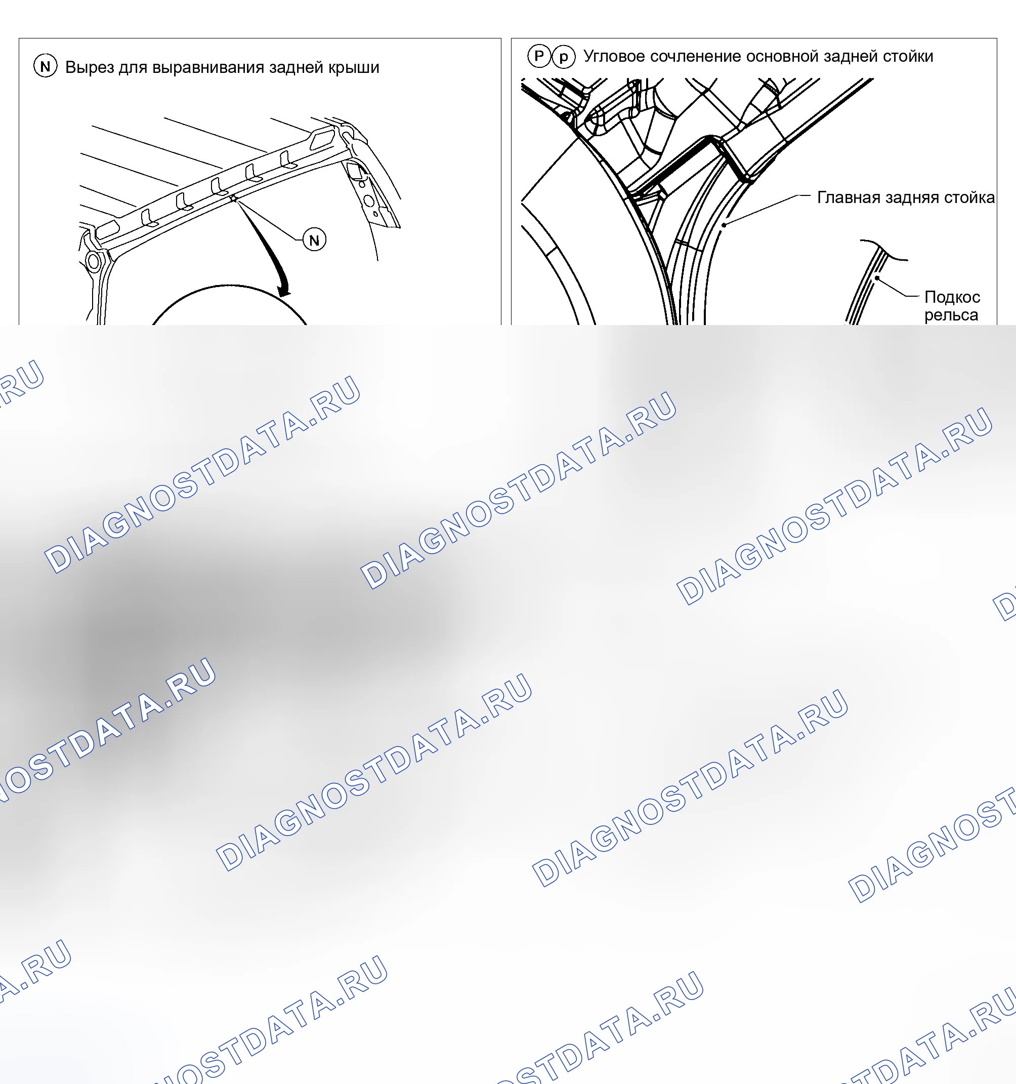 Рис. 203: ТОЧКИ ИЗМЕРЕНИЯ. Honda Jazz I
