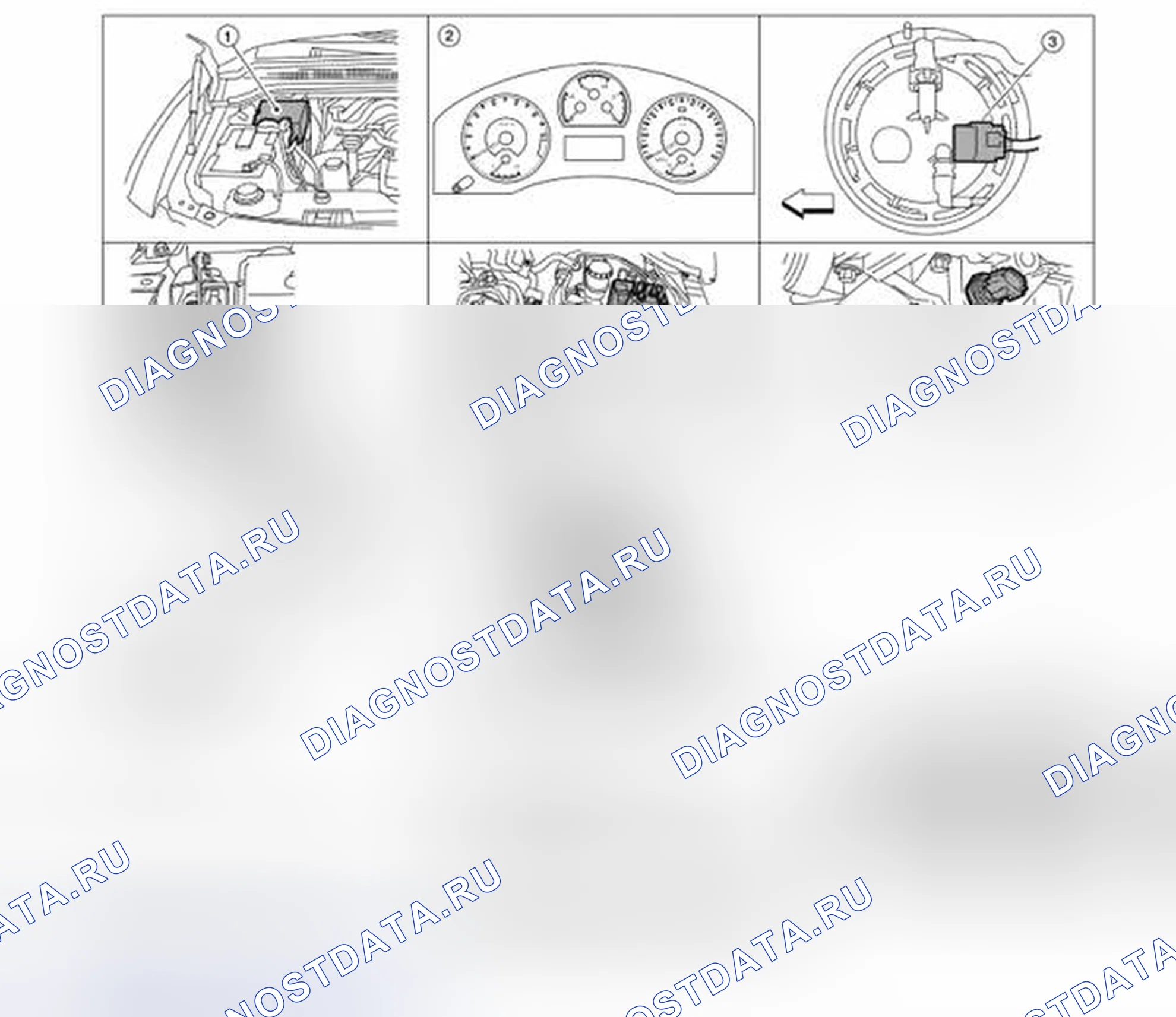 Рис. 31: ВОЛЬТМЕТР: расположение компонентов. Honda Today I