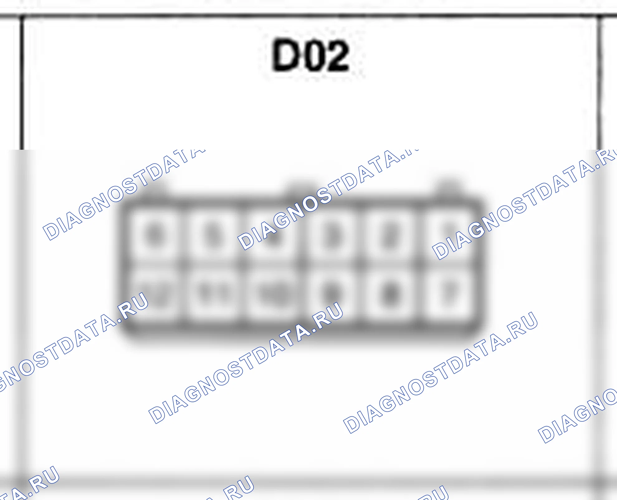 Распиновка разъёма D02 — дверного жгута. Hyundai Atos MX