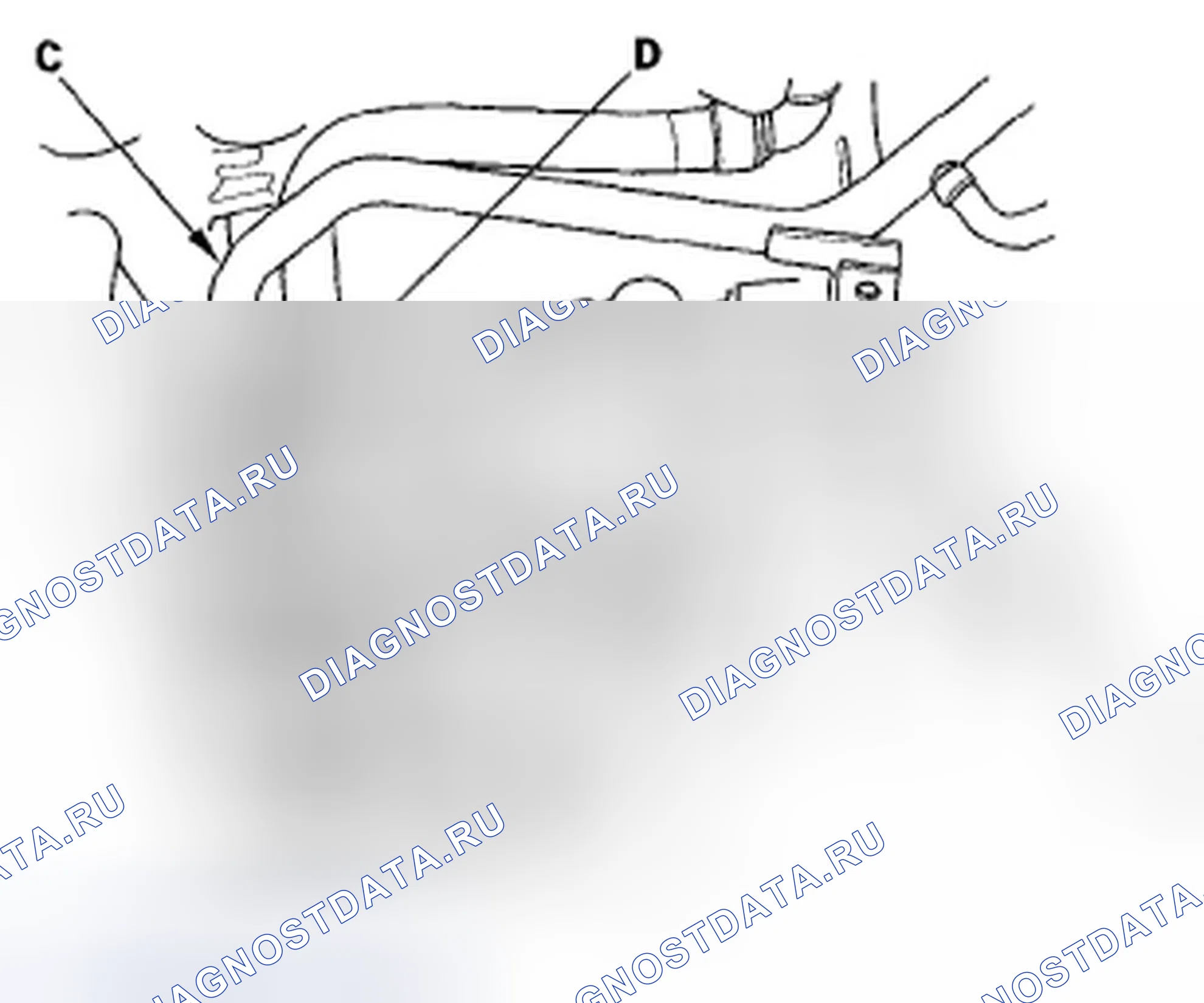 Рис. 49: Замена прохода для воды. Honda Civic VIII