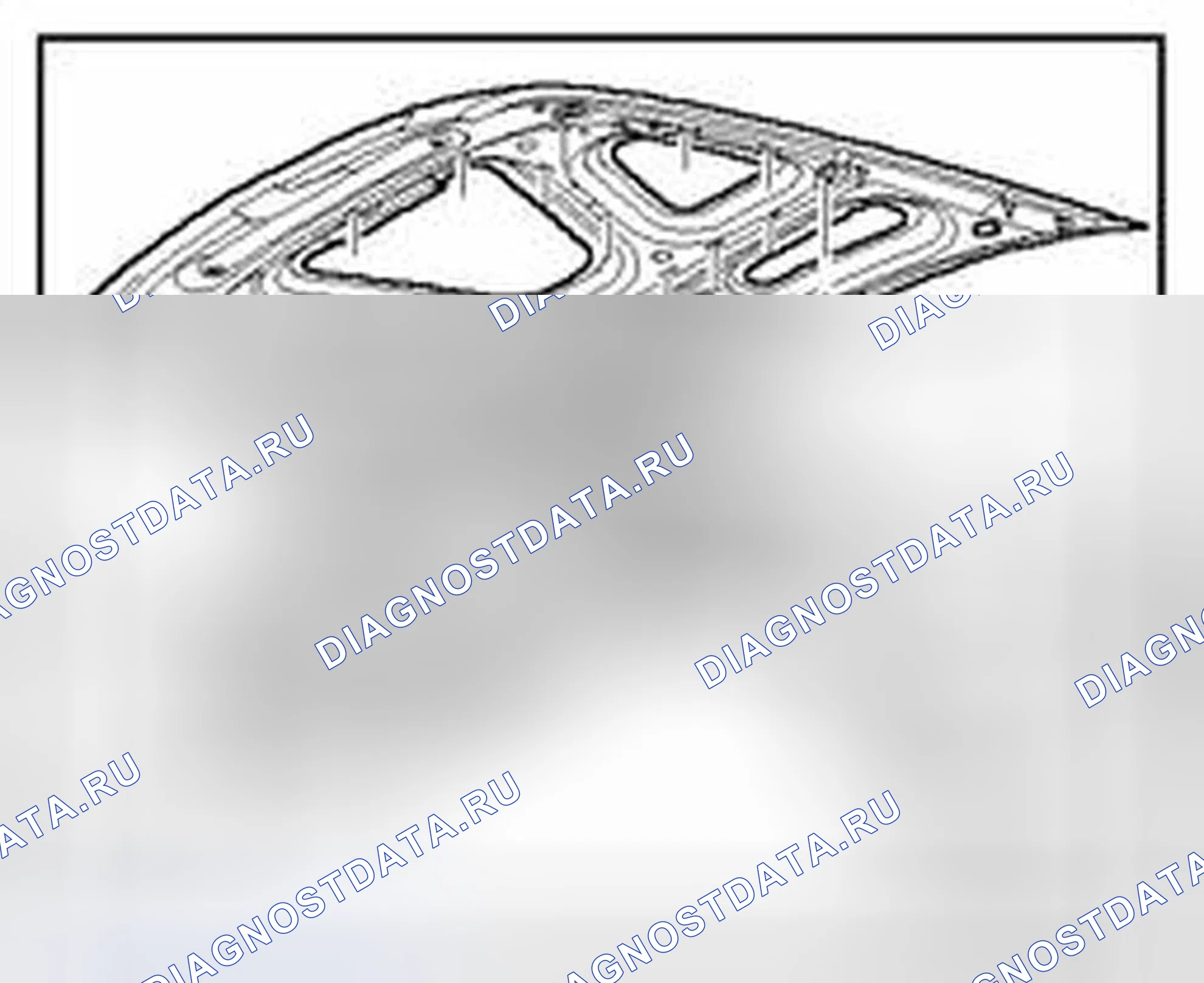 Рис. 63: Облицовка капота. Audi A6 С6