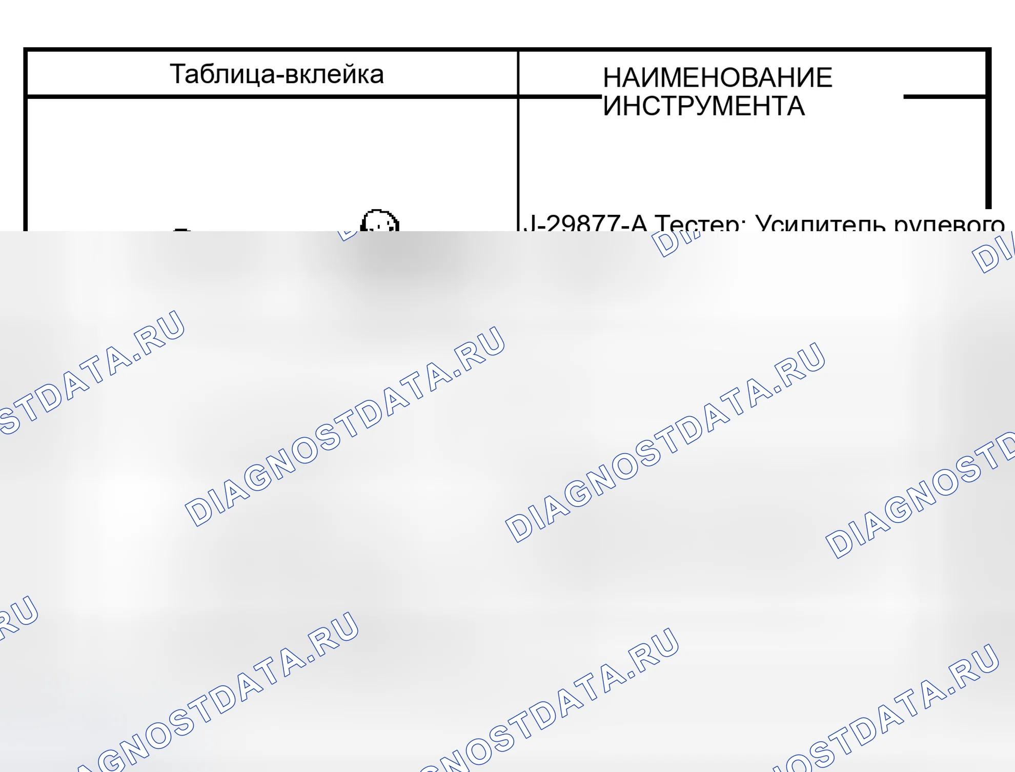 Рис. 2: Специальные инструменты. Isuzu Axiom I
