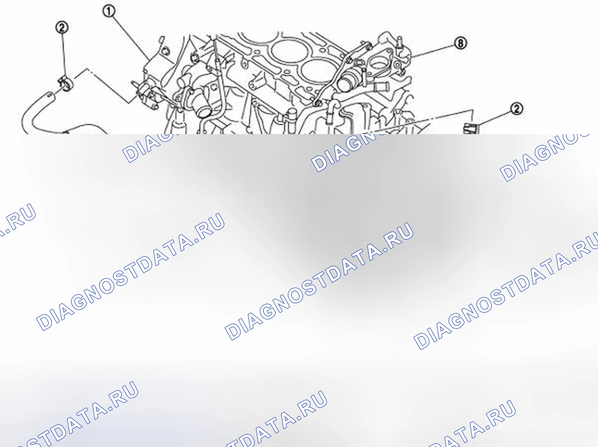 Рис. 149: Идентификация компонентов охладителя жидкости CVT. Nissan Sentra B16