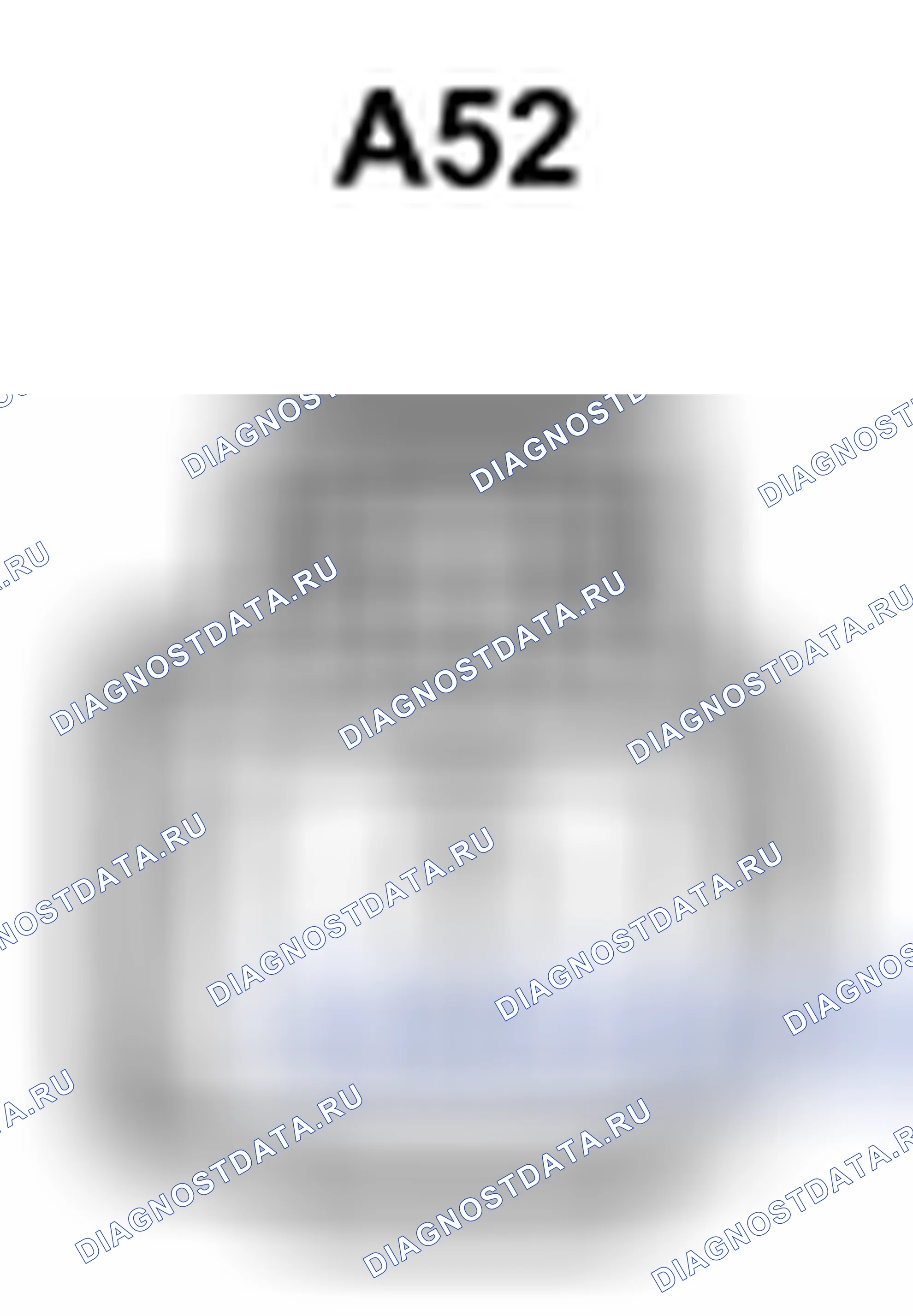 Рис. 377: Вид с торца разъема ПО предупреждения об уровне шайбы (A52). Toyota Camry XV40