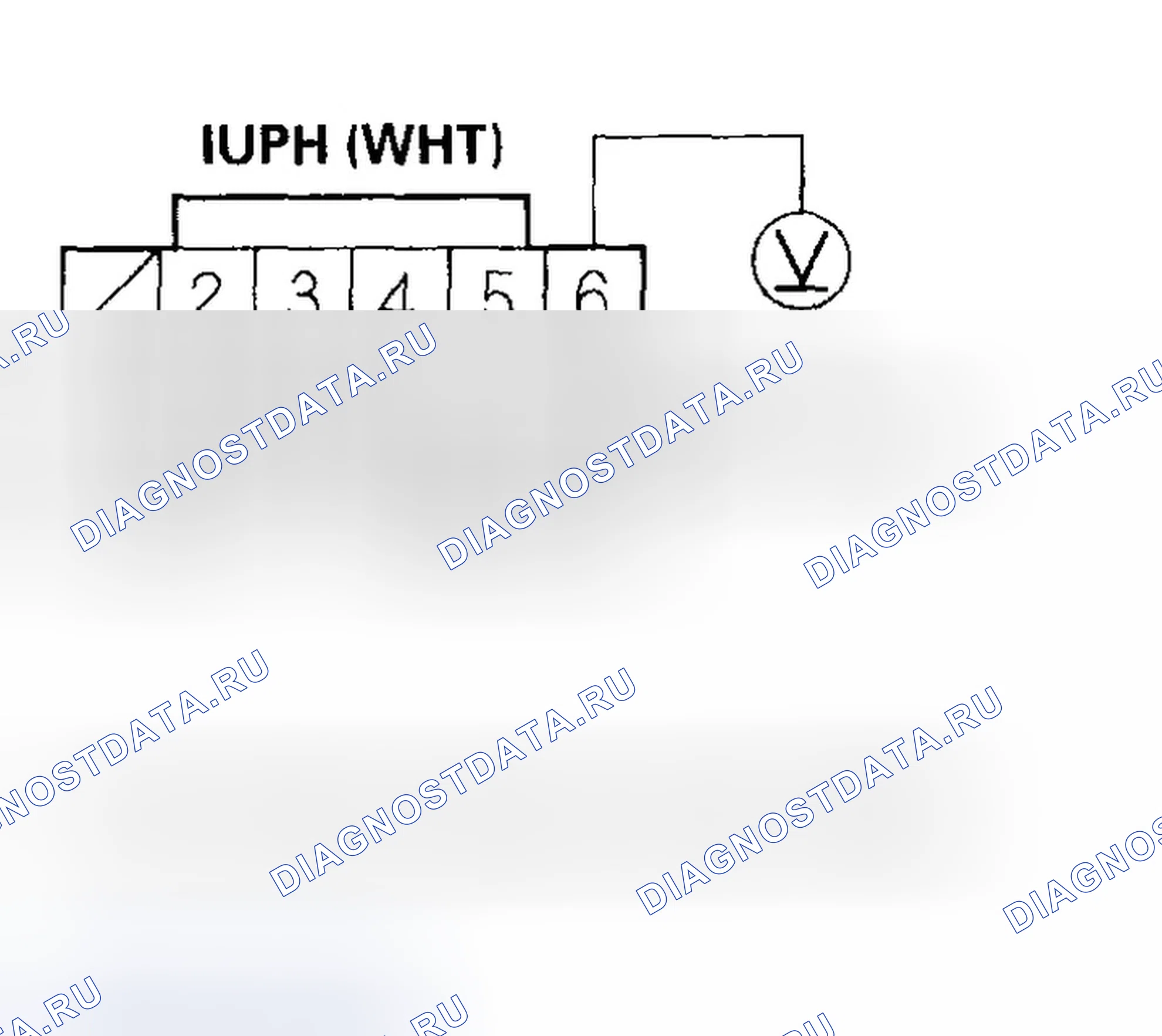 Рис. 1003: расшифровка кода ошибки P1591 (25): Ток двигателя U Фазная сигнальная цепь высокого входа. Honda Civic VII рестайлинг