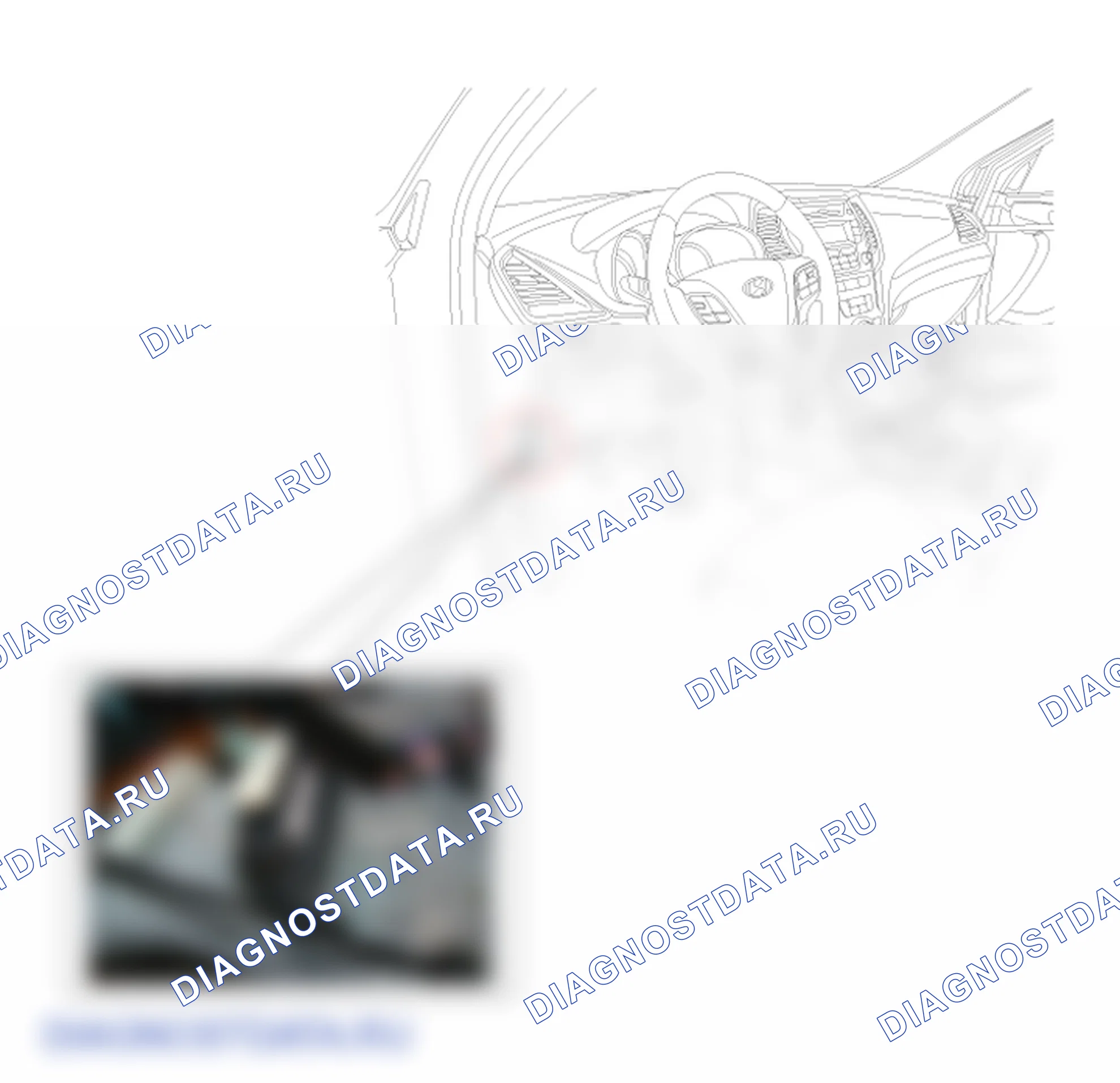 Расположение деталей 4WD ЭБУ. Hyundai Santafe Sport DMA