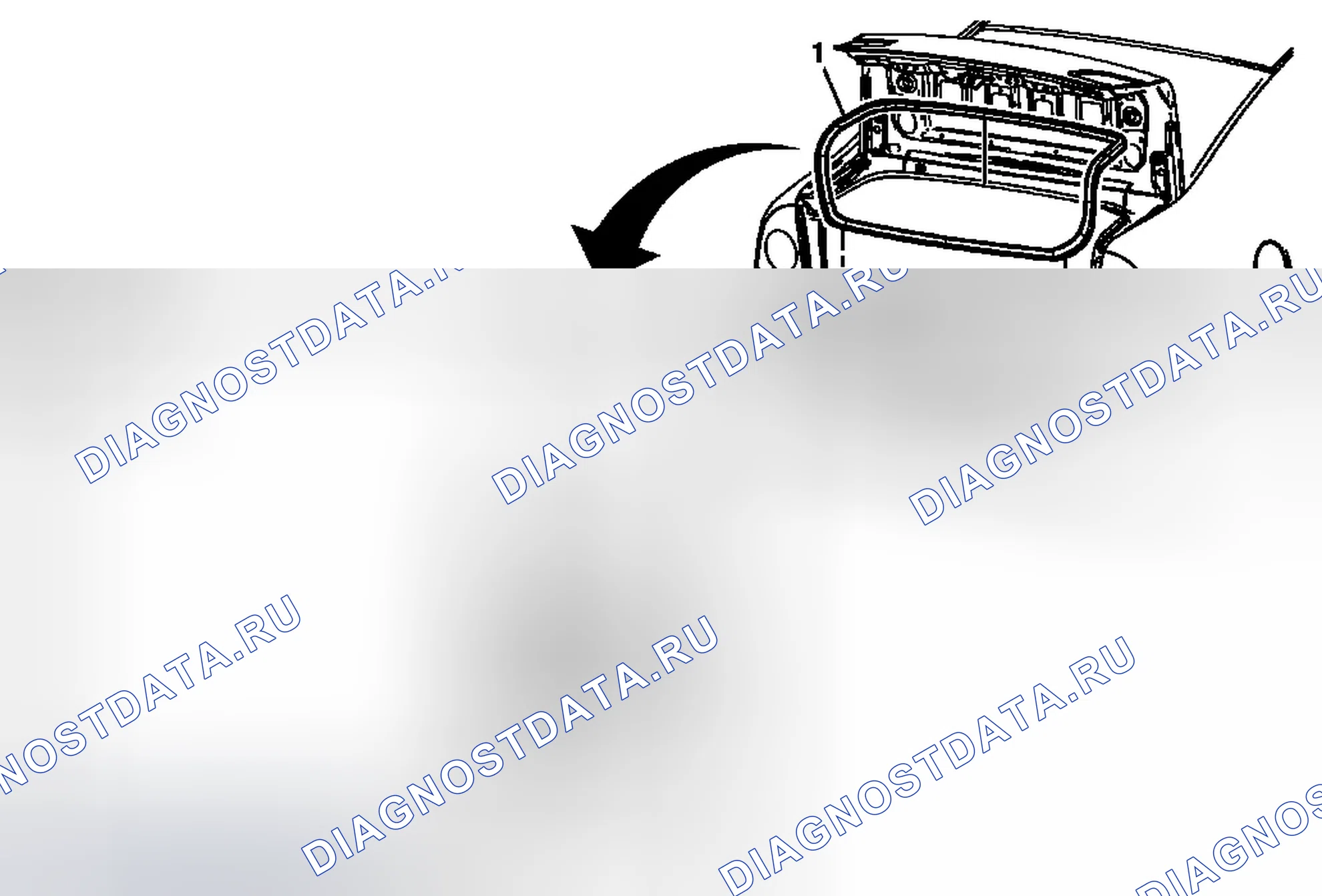 Рис. 40: Замена крышки заднего отсека. Chevrolet Malibu VII