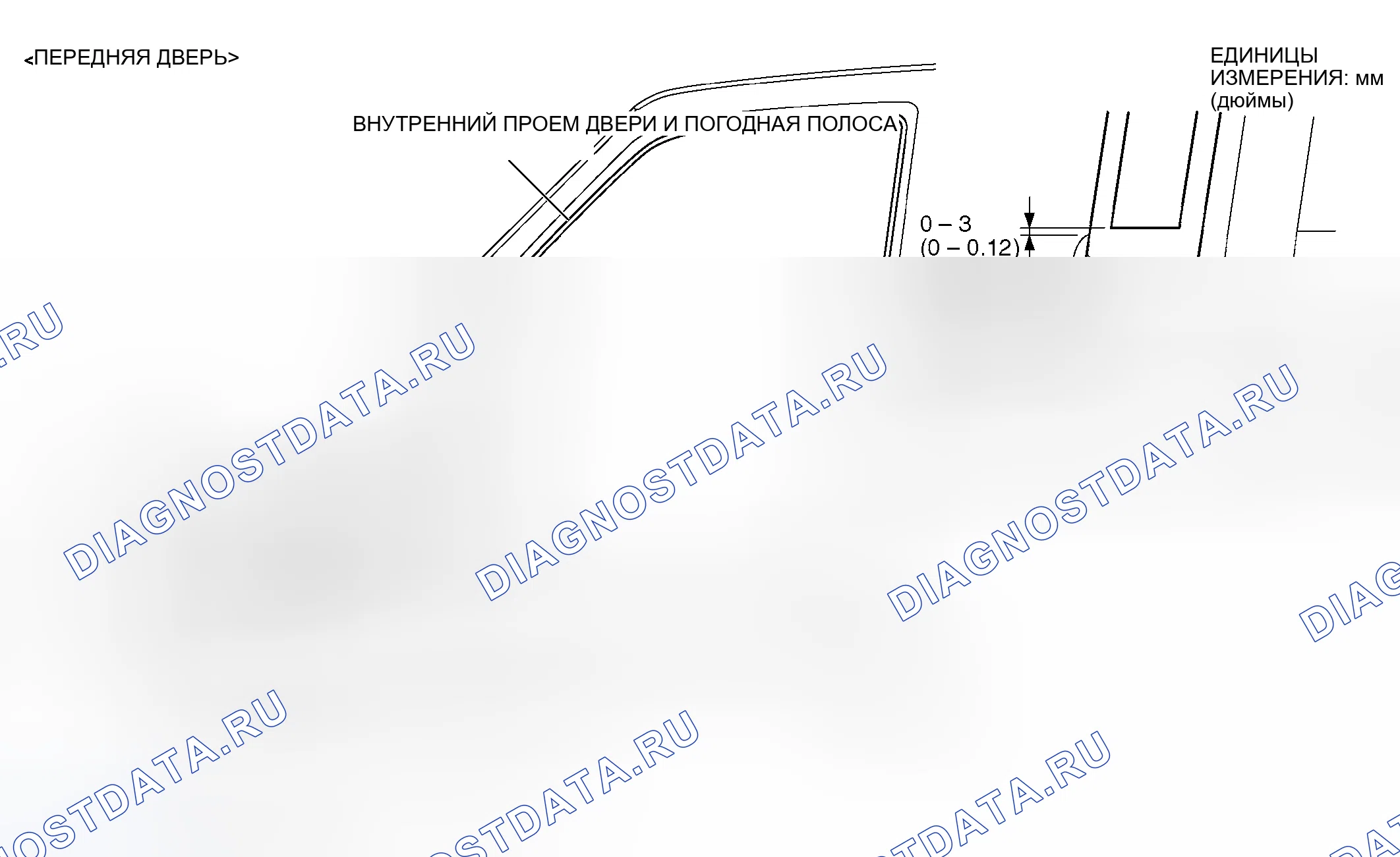 Рис. 98: > > B < < МОНТАЖ ПОГОДНОЙ ПОЛОСЫ ДЛЯ ВНУТРЕННЕГО ПРОЕМА ДВЕРИ. Honda Grace I