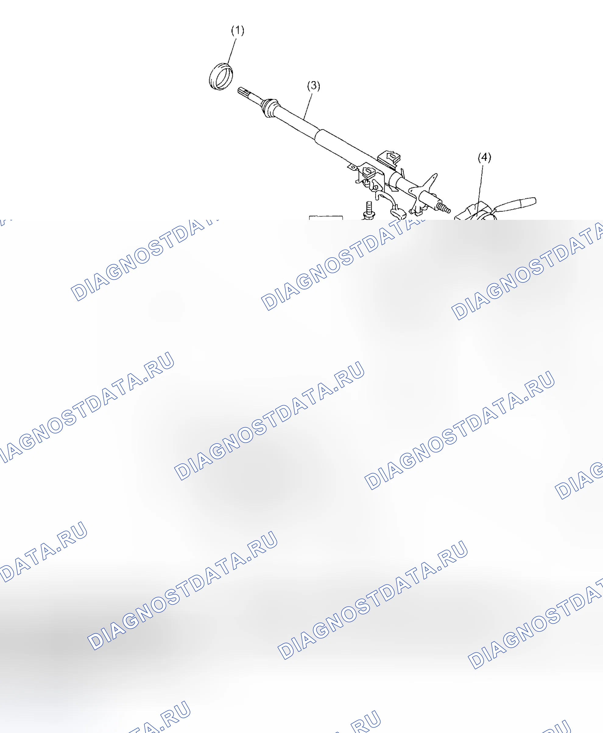 Рис. 6: РУЛЕВОЕ КОЛЕСО И КОЛОНКА. Subaru Impreza GD/GC/GG рестайлинг