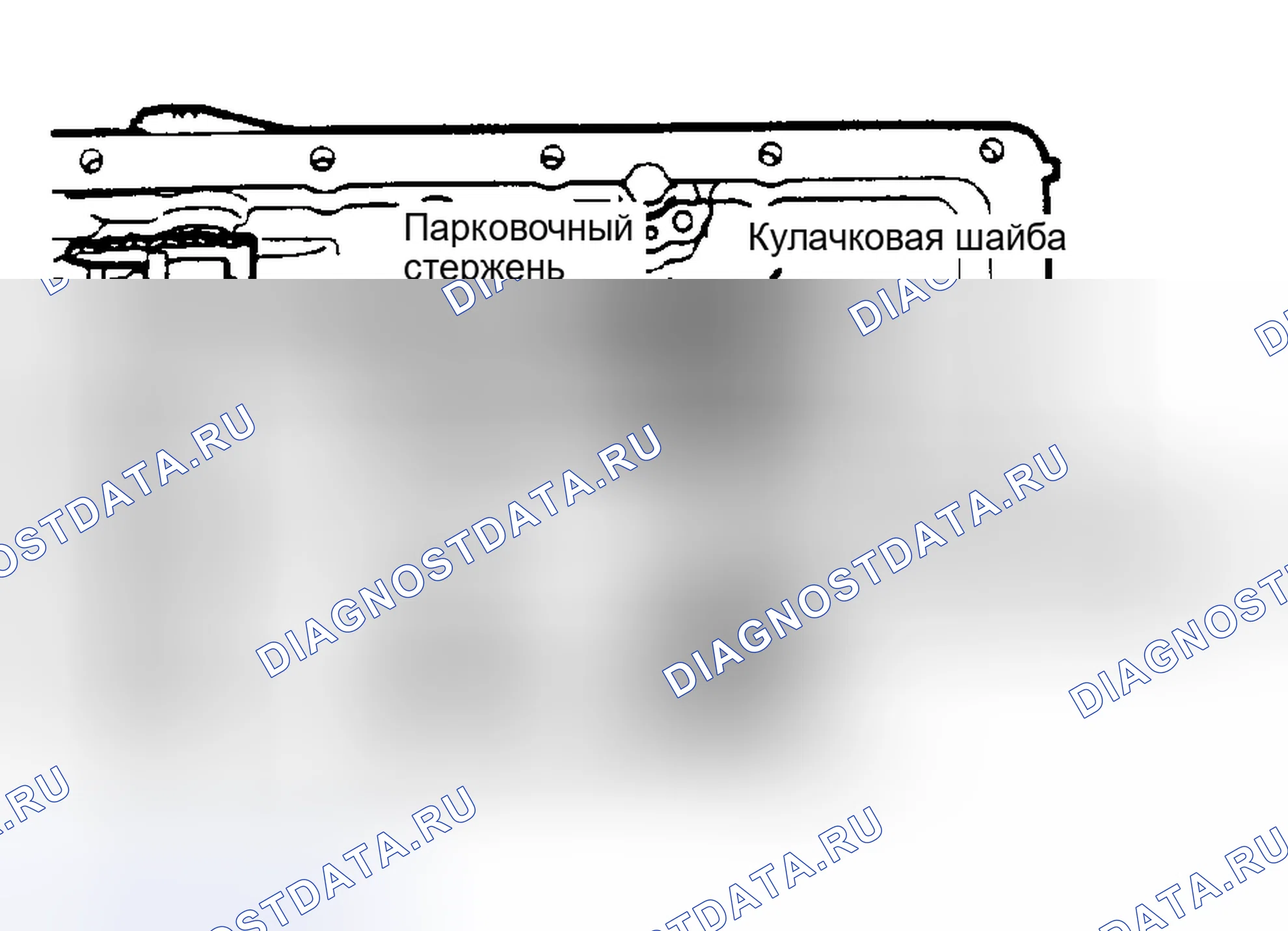 Рис. 13: Снятие парковочной собачки. Volvo 940 I