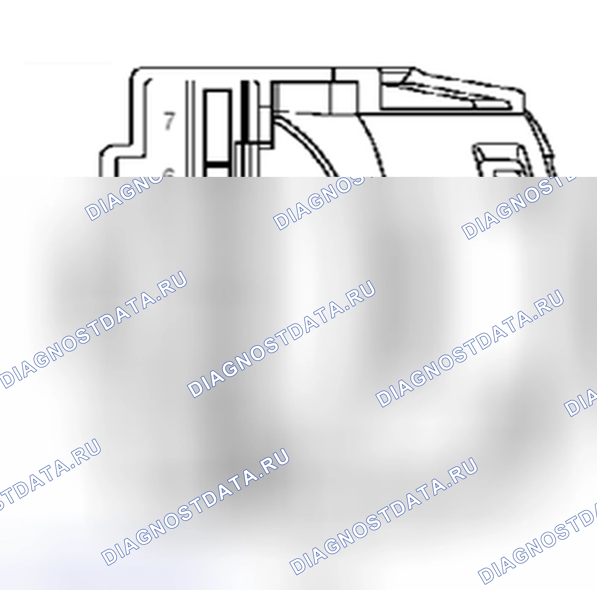 Рис. 1701: Расположение терминалов. Ford Pickup F250 Super Duty II