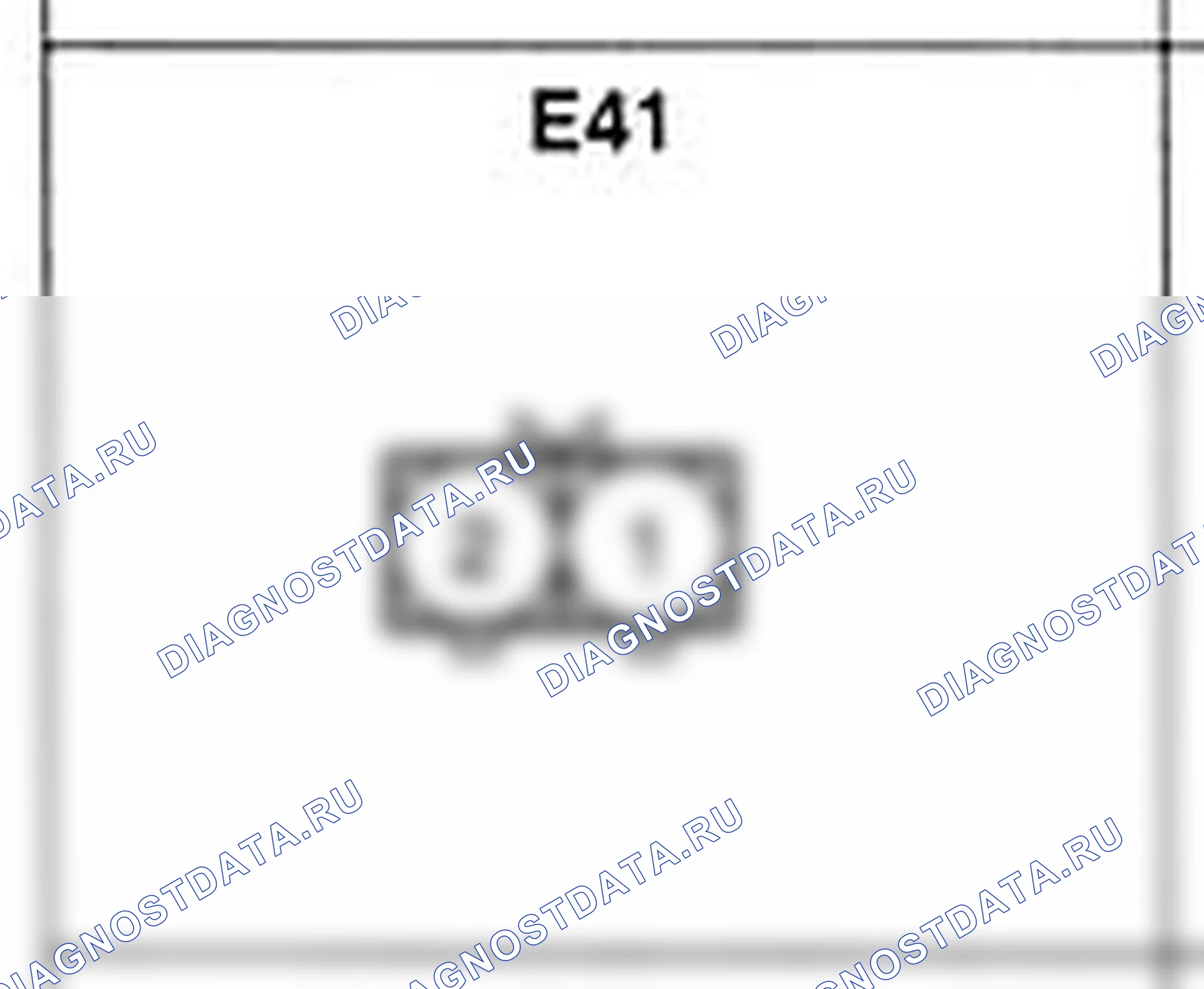 Распиновка разъёма E41 — жгута двигателя. Hyundai H-1 A1