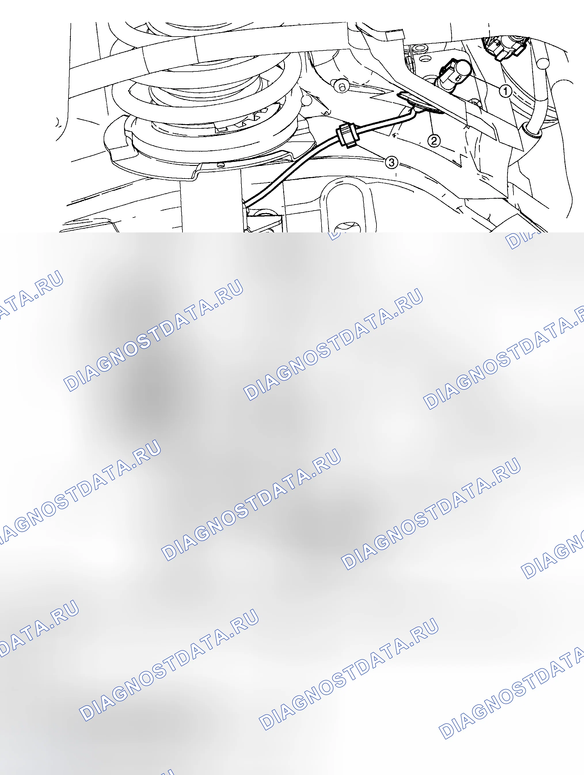 Рис. 3: ДАТЧИК СКОРОСТИ ПЕРЕДНЕГО КОЛЕСА И КОЛЬЦО ДАТЧИКА. Mazda Tribute I рестайлинг