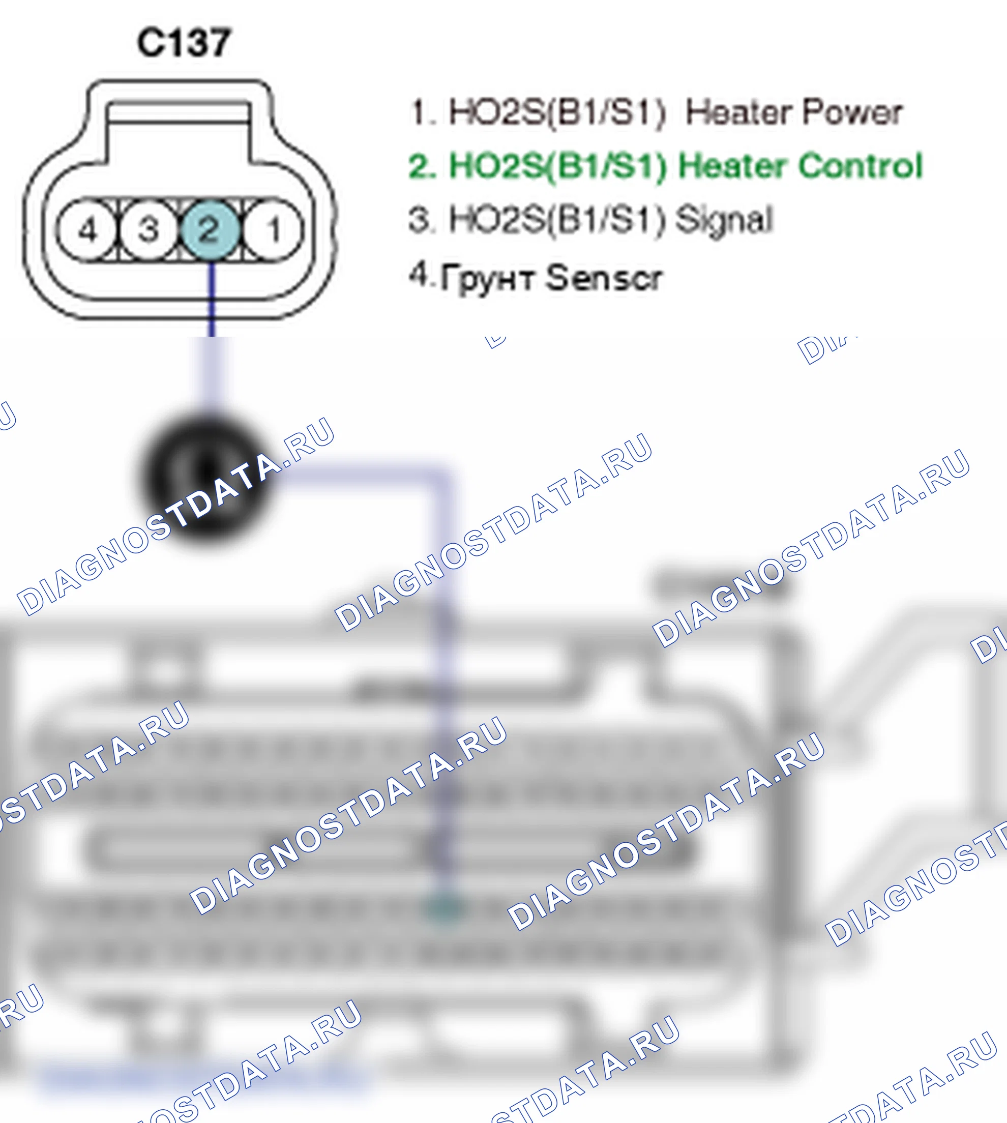 Контроль проводов — P0031. Kia Sorento BL