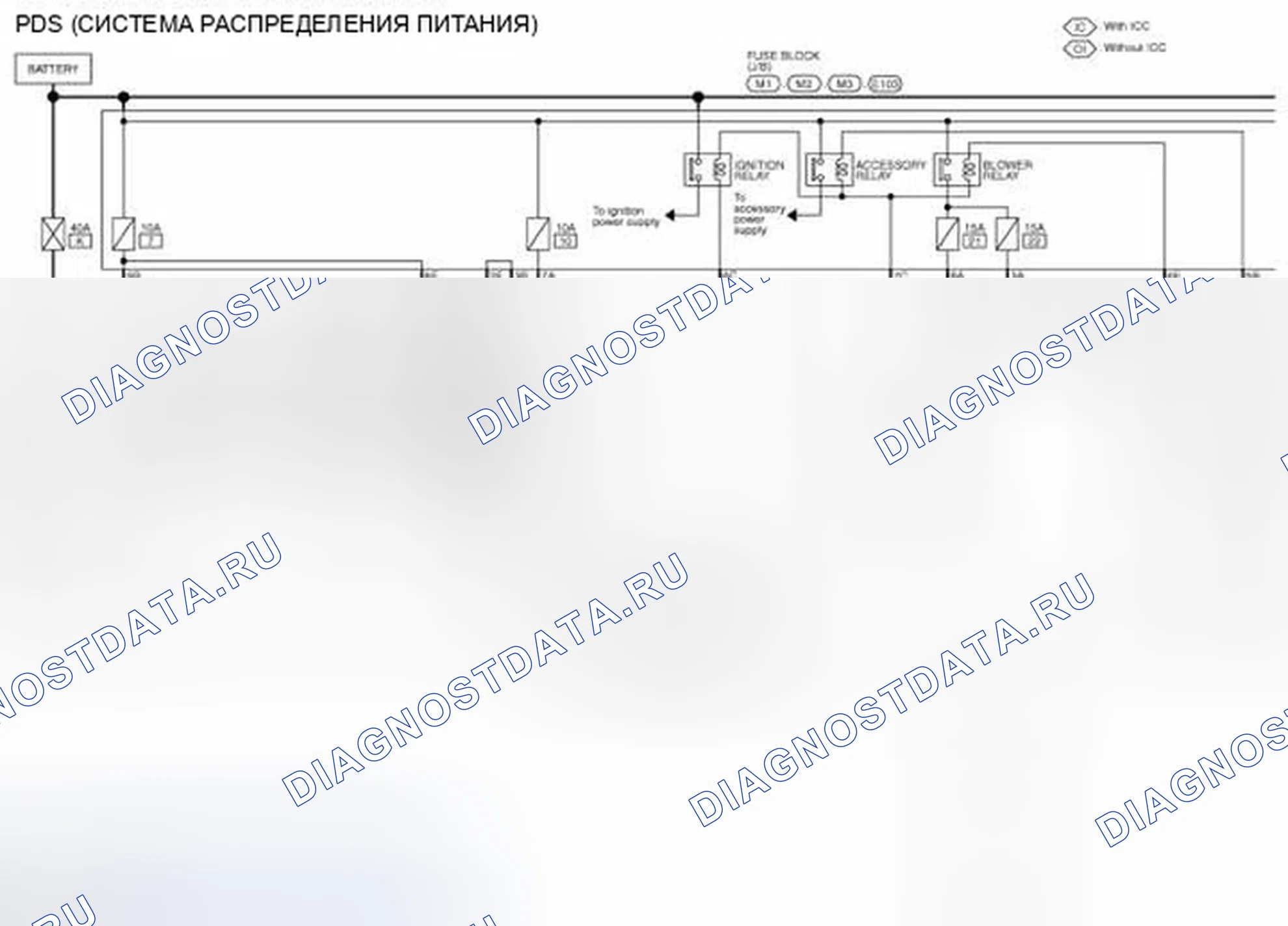 Рис. 311: электросхема - PDS (СИСТЕМА РАСПРЕДЕЛЕНИЯ ПИТАНИЯ). Infiniti Q60 I