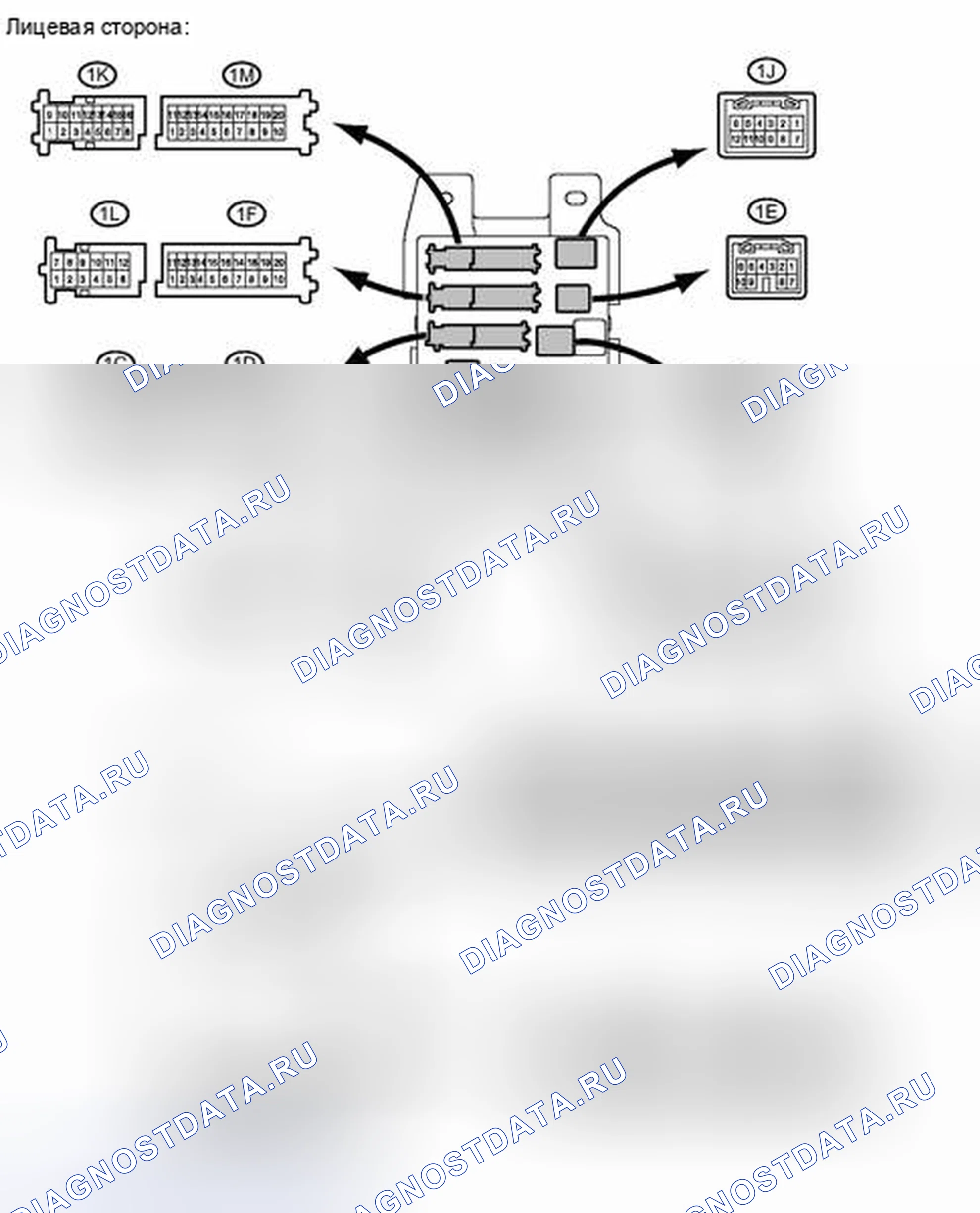 Рис. 691: КЛЕММЫ ЭБУ. Toyota Highlander II рестайлинг