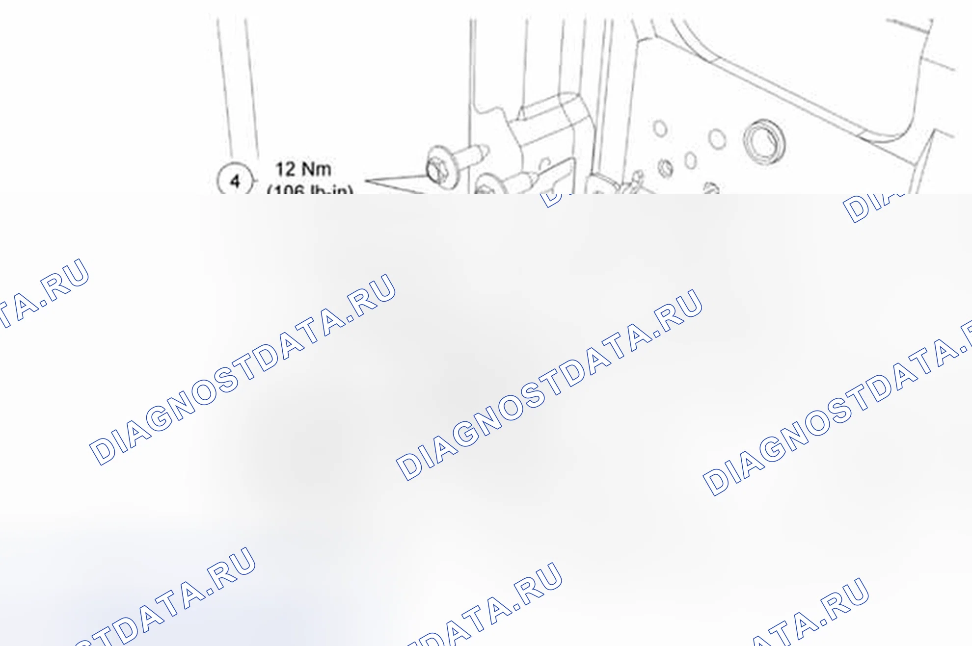 Рис. 97: Датчик бокового удара - второй ряд, supercab. Ford Pickup F250 Super Duty II