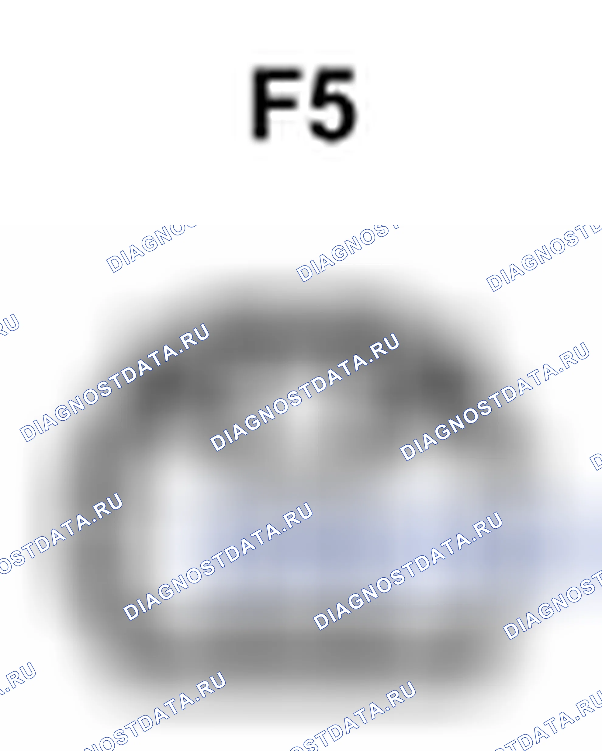 Рис. 488: Вид с торца разъема лампы перчаточного ящика (F5). Toyota Camry XV40