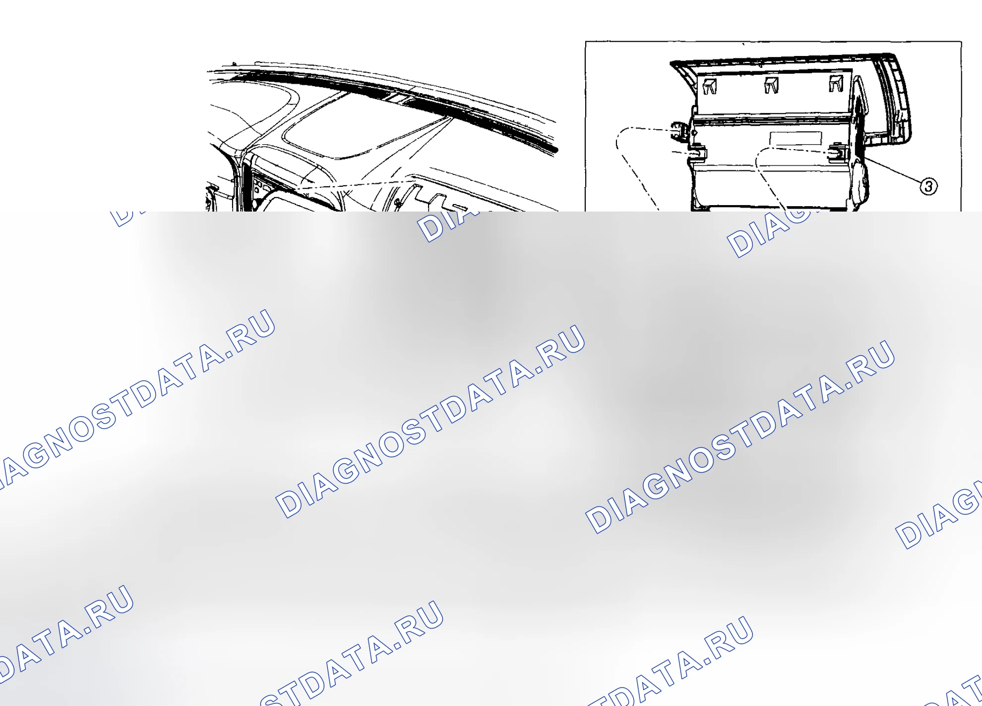 Рис. 27: МОДУЛЬ ПОДУШКИ БЕЗОПАСНОСТИ ДЛЯ ПАССАЖИРОВ. Mazda Tribute I рестайлинг
