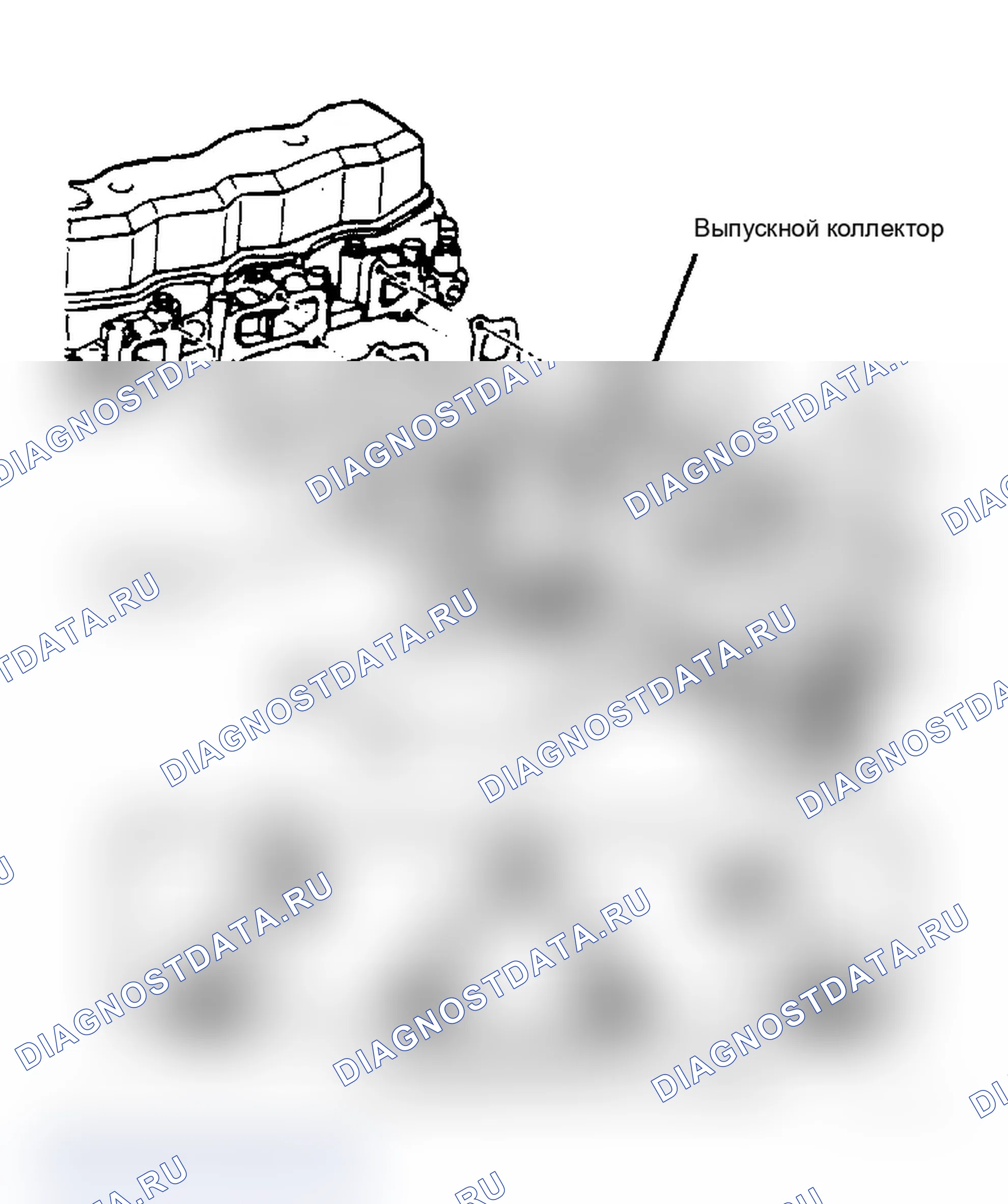 Рис. 23: Последовательность затяжки выпускного коллектора. Chevrolet Cab & Chassis C20 
