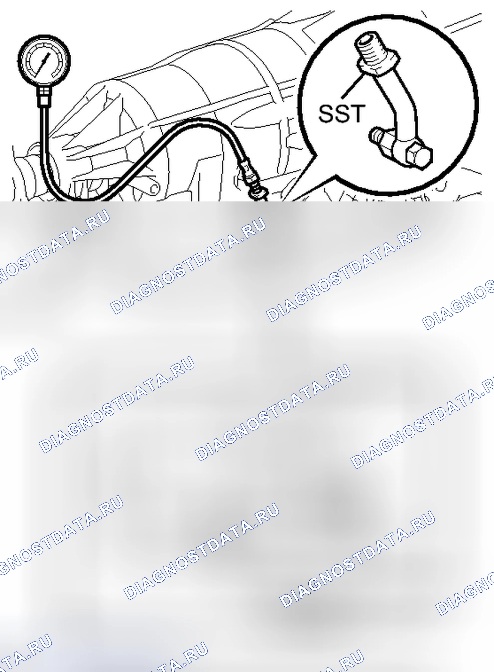 Рис. 20: ГИДРАВЛИЧЕСКОЕ ИСПЫТАНИЕ. Lexus IS F I