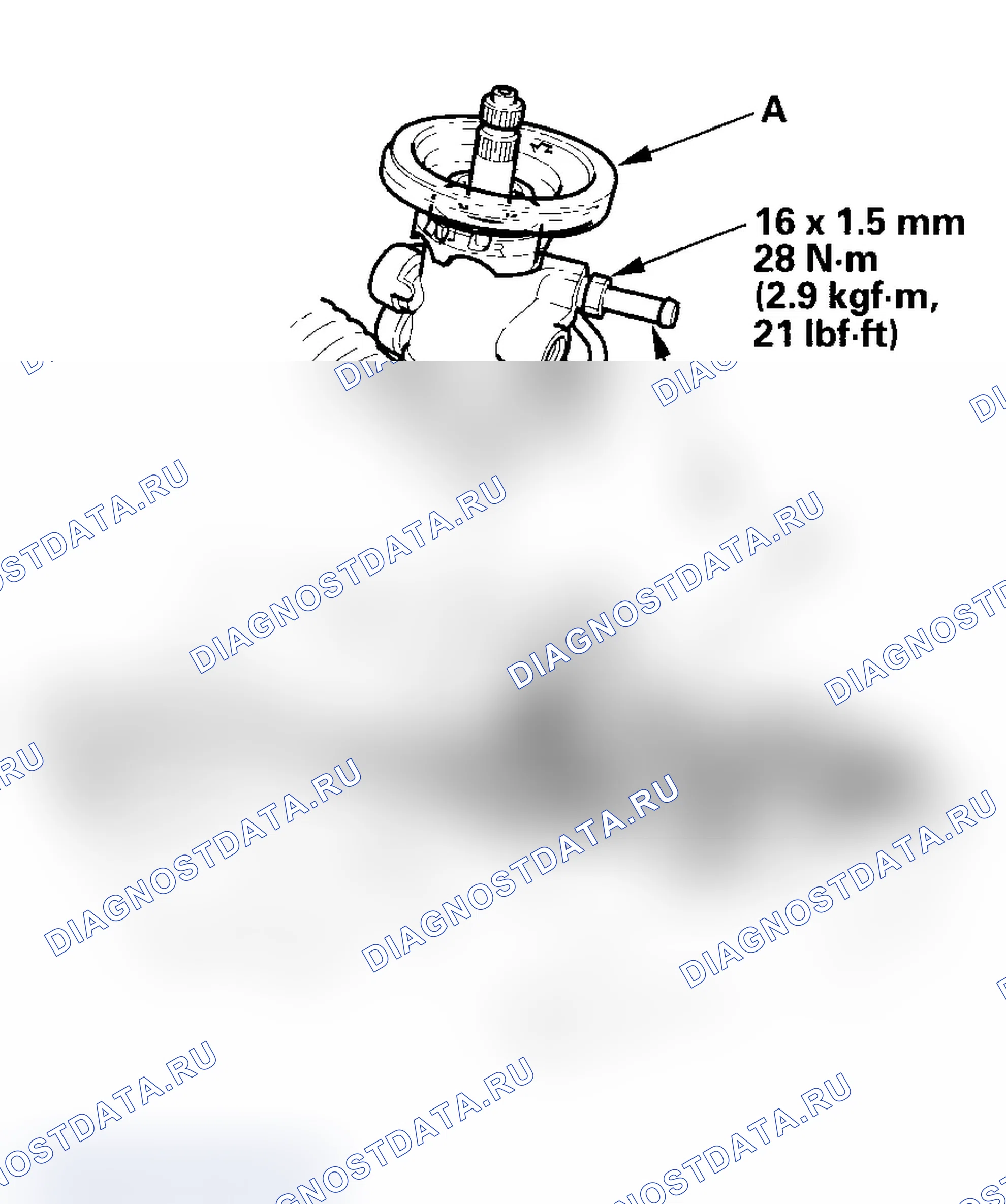 Рис. 122: Установка рулевой коробки передач. Acura MDX I