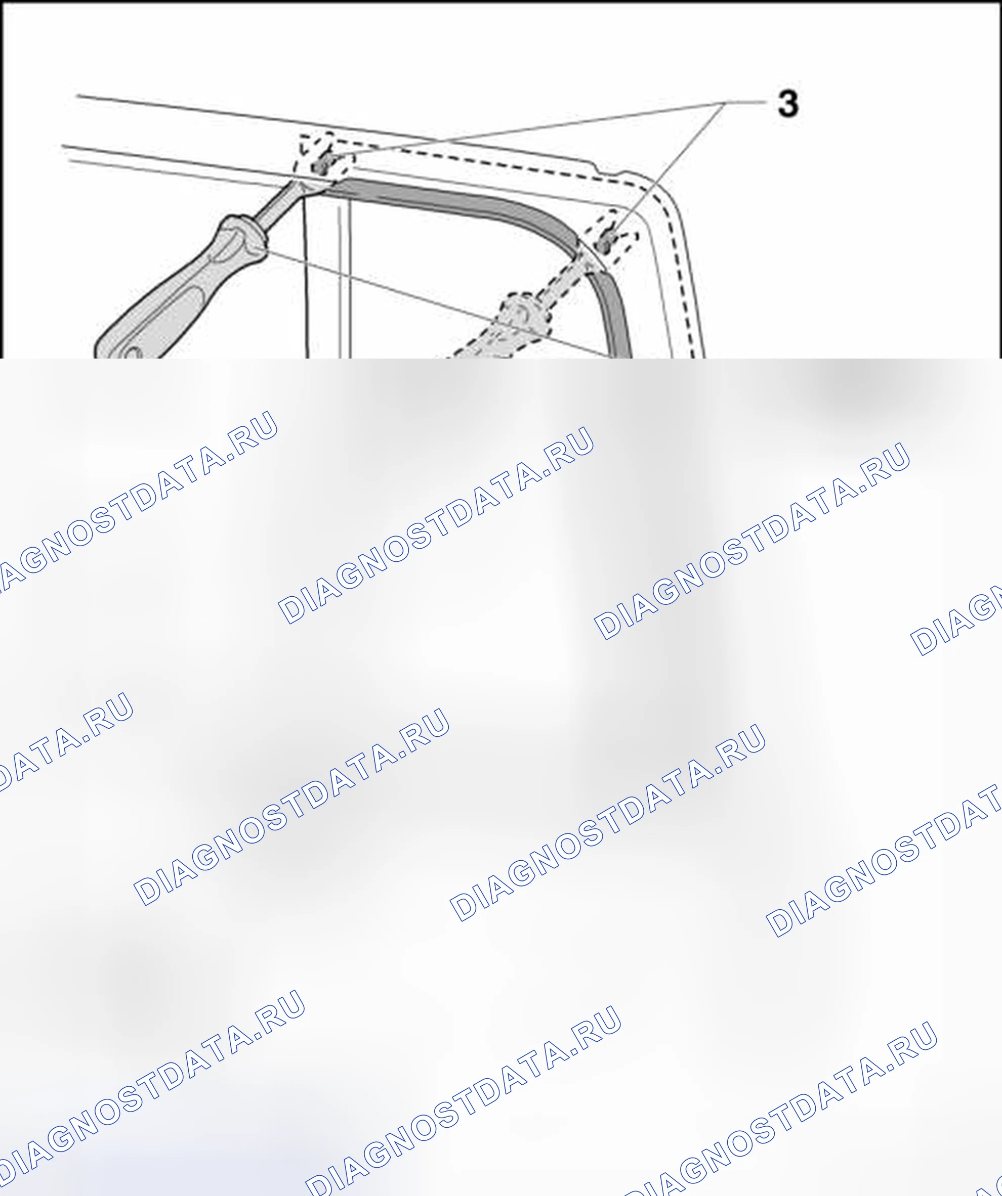 Рис. 78: ОКНО СТАЦИОНАРНОЙ ДВЕРИ. Volkswagen Tiguan I