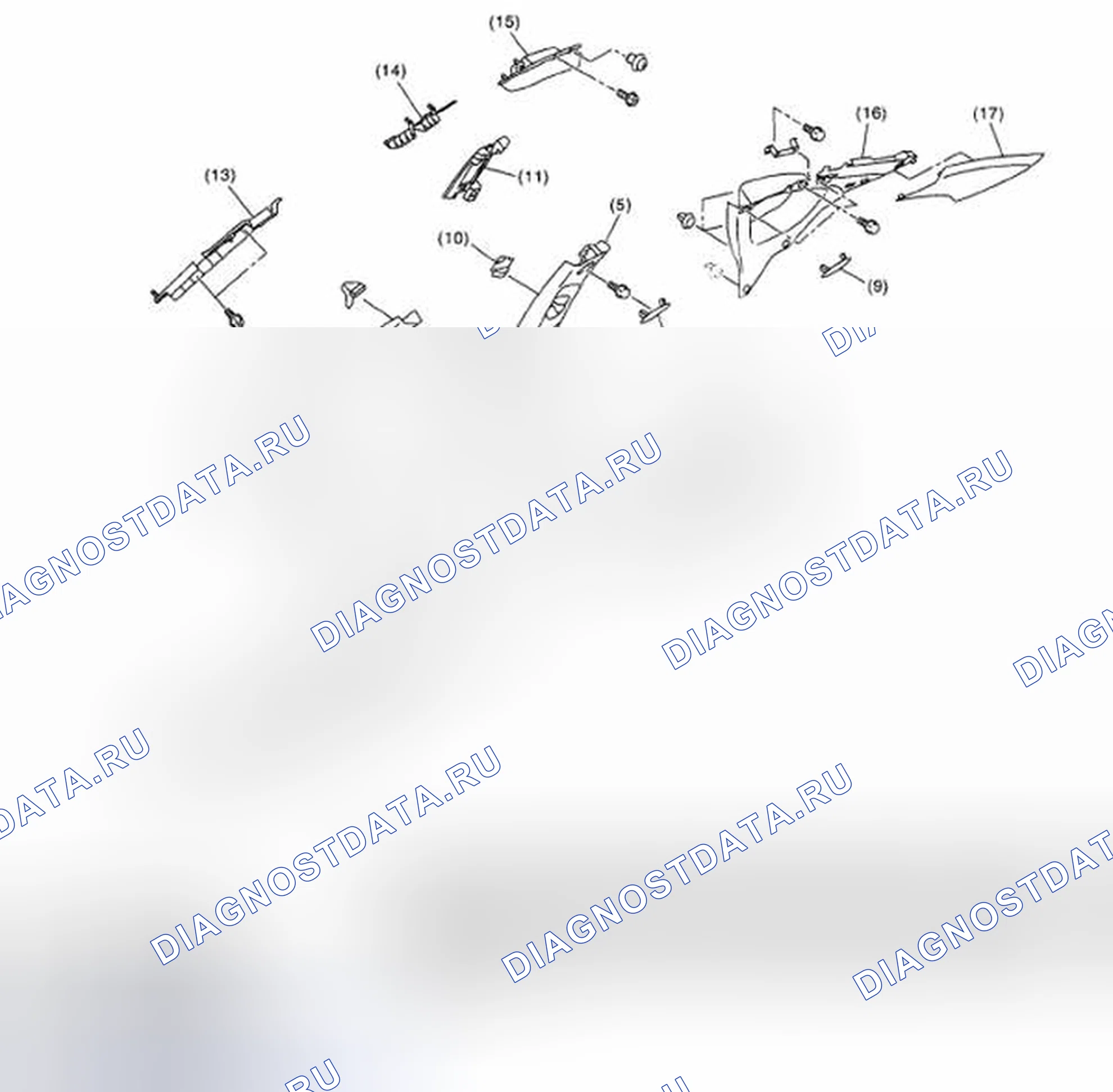 Рис. 36: ВНУТРЕННЯЯ ОТДЕЛКА (МОДЕЛЬ СЕДАНА). Subaru Legacy BL/BP рестайлинг