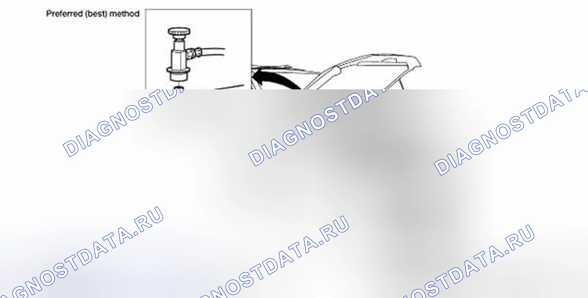 Рис. 96: Идентификация оборудования для загрузки системы хладагента. Nissan Pathfinder III