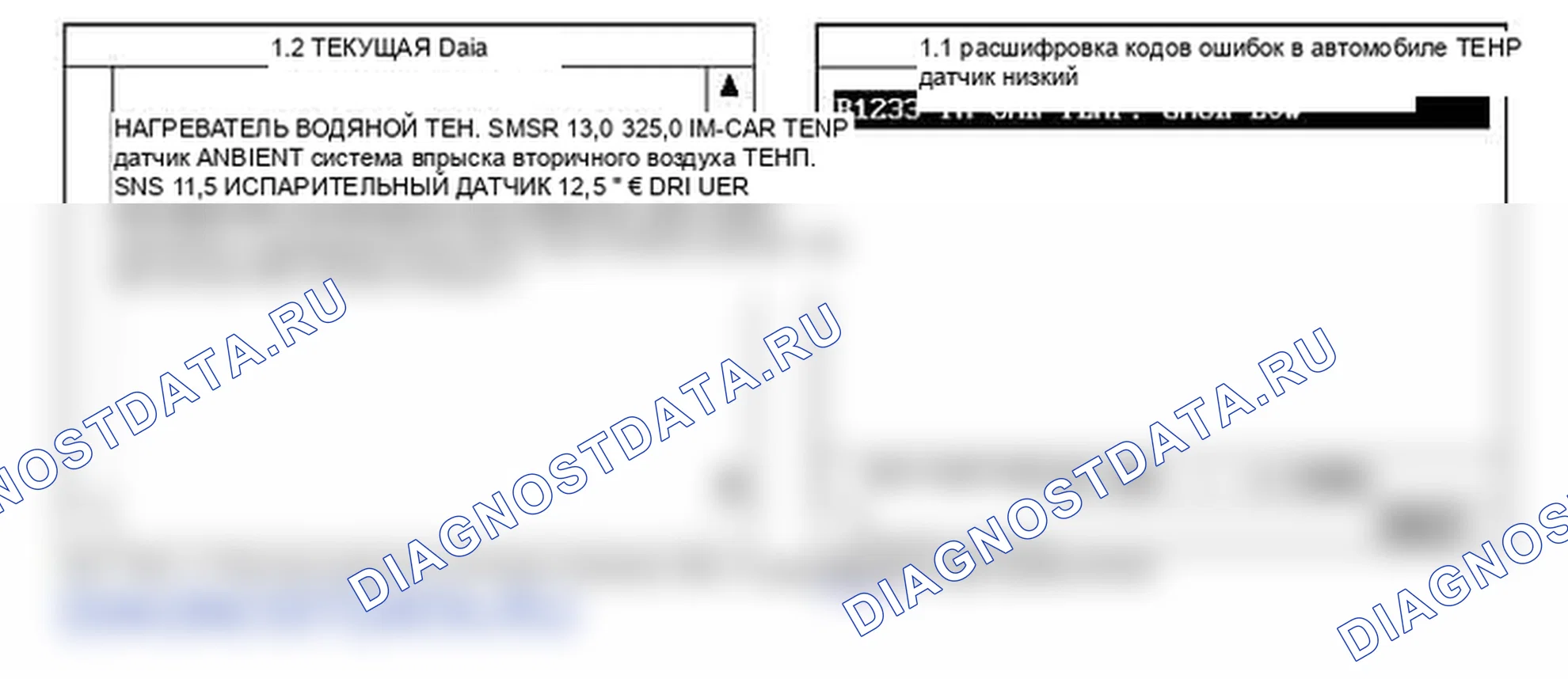 B1233: Короткое замыкание датчика температуры в автомобиле (низкий уровень). Kia Sorento BL