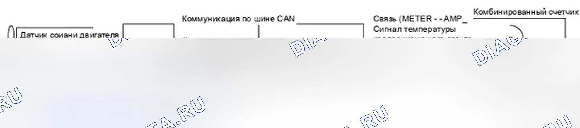 Рис. 55: ДАТЧИК ТЕМПЕРАТУРЫ ОХЛАЖДАЮЩЕЙ ЖИДКОСТИ ДВИГАТЕЛЯ: Схема системы. Infiniti EX35 I