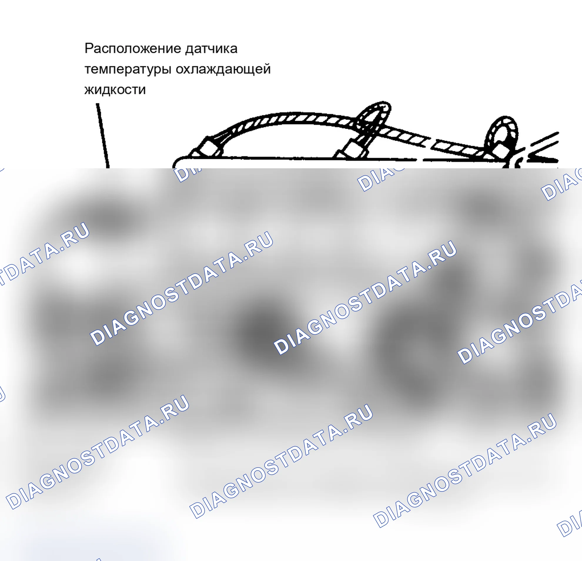 Рис. 15: Расположение датчиков температуры двигателя 5.0L. Ford Cab & Chassis Ranger 