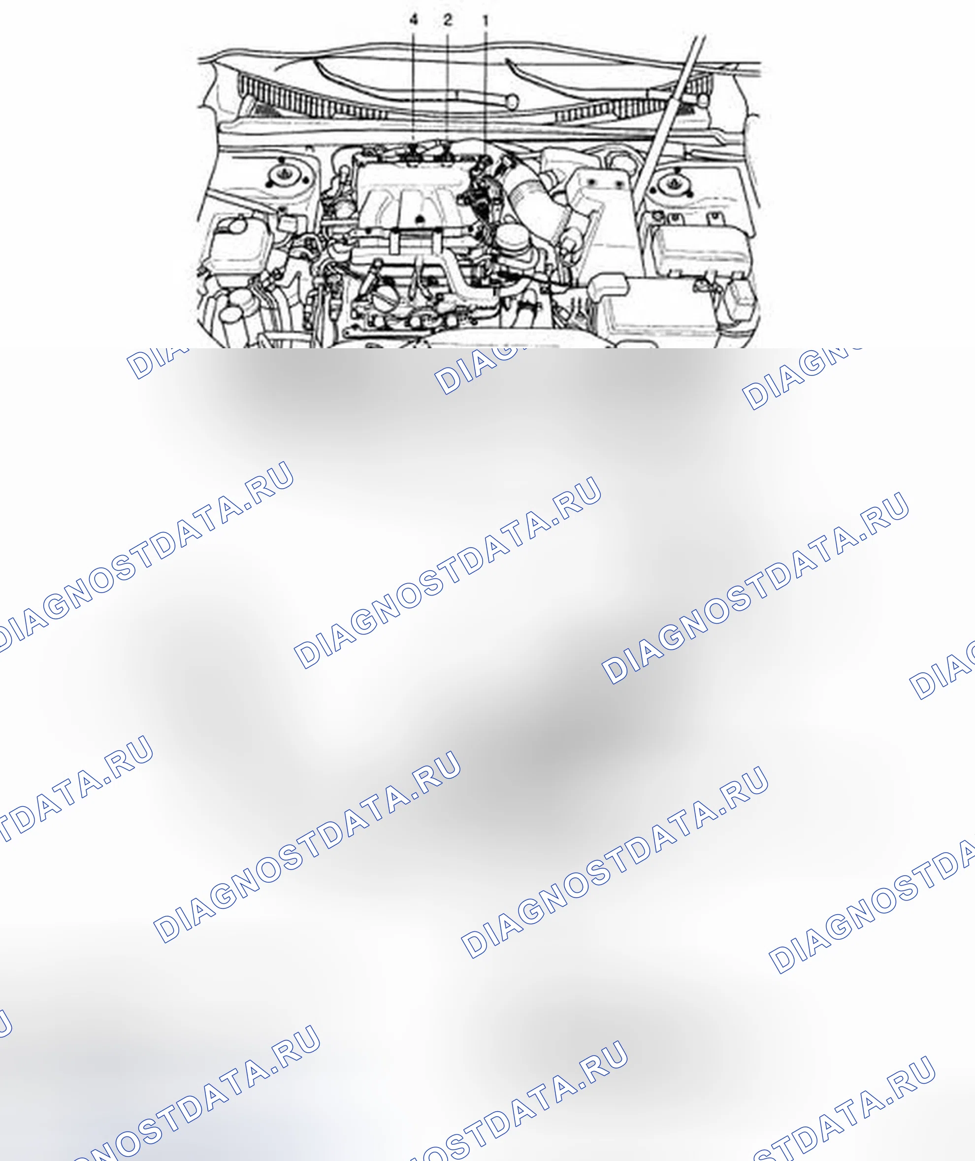 Рис. 13: РАСПОЛОЖЕНИЕ КОМПОНЕНТОВ. Hyundai Azera I