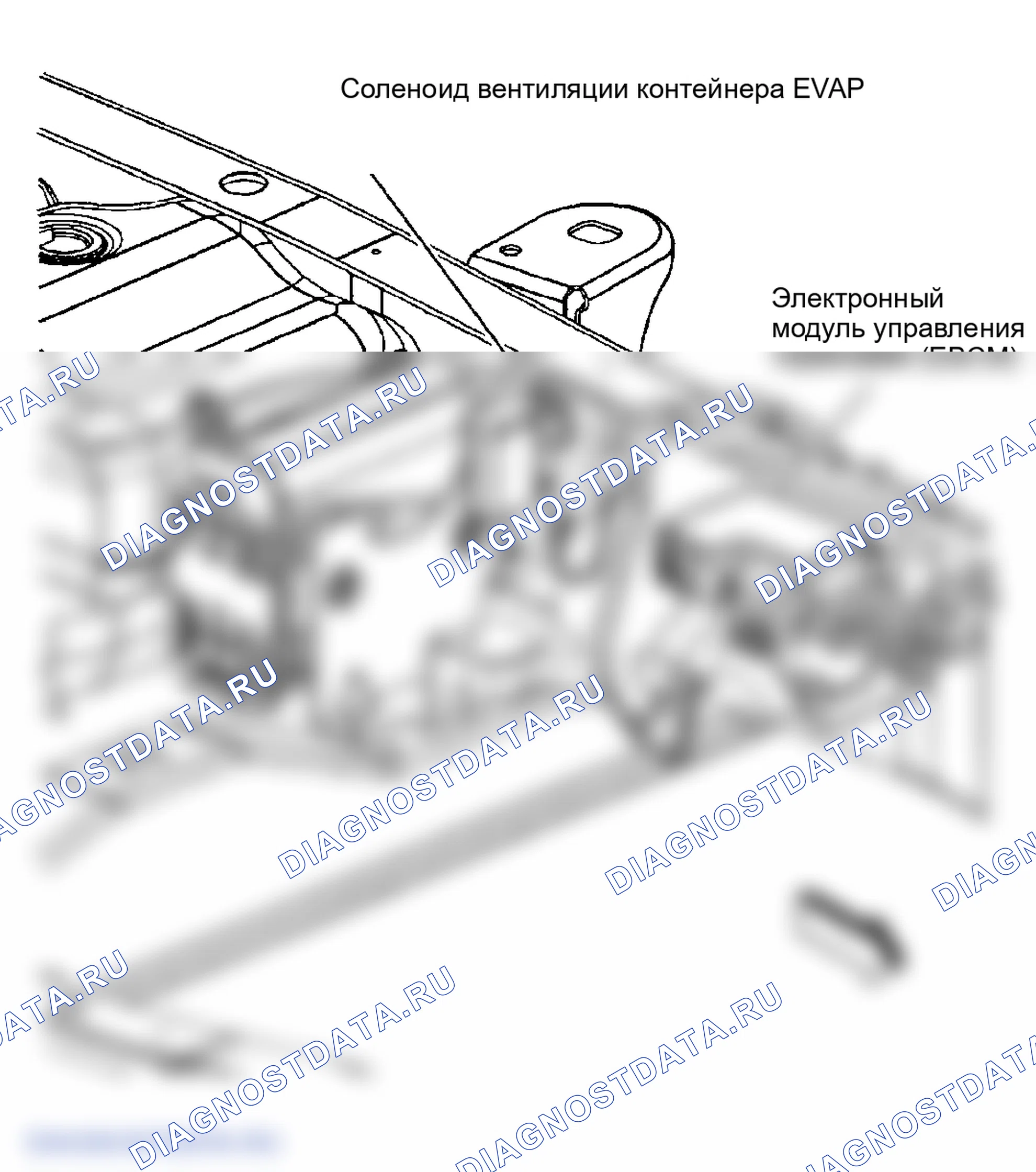 Рис. 8: Вентильный соленоид EVAP. GMC Savana Camper Special G3500 