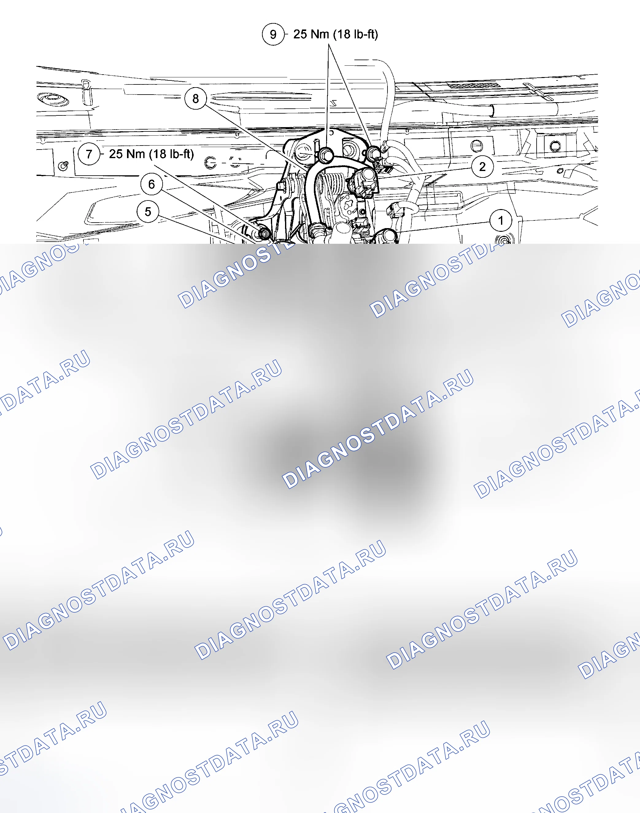 Рис. 3: Педаль тормоза и кронштейн - регулируемые. Ford Five Hundred I