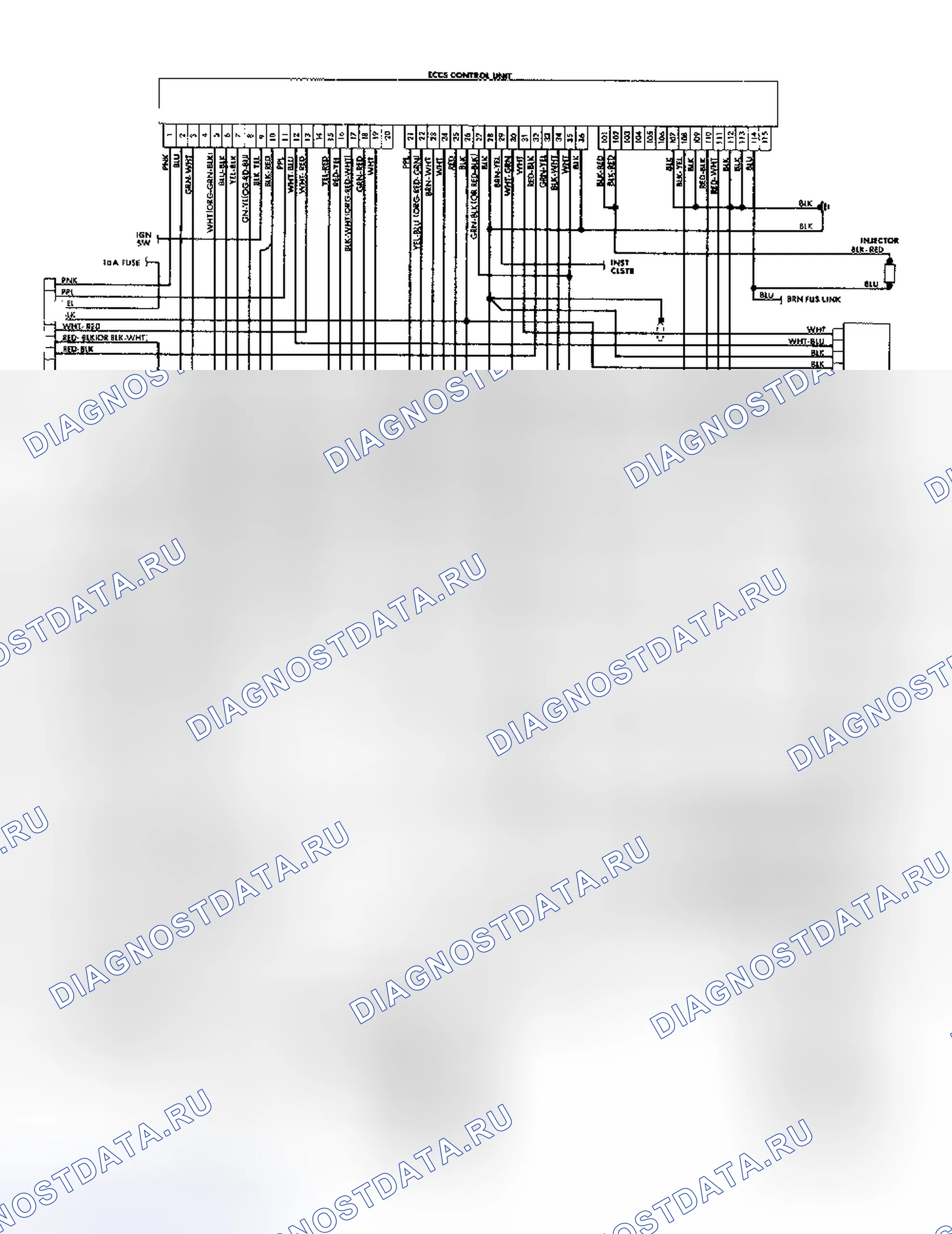 Рис. 186: электросхема ECCS Pulsar Nx и Sentra (E16i). Nissan Stanza II