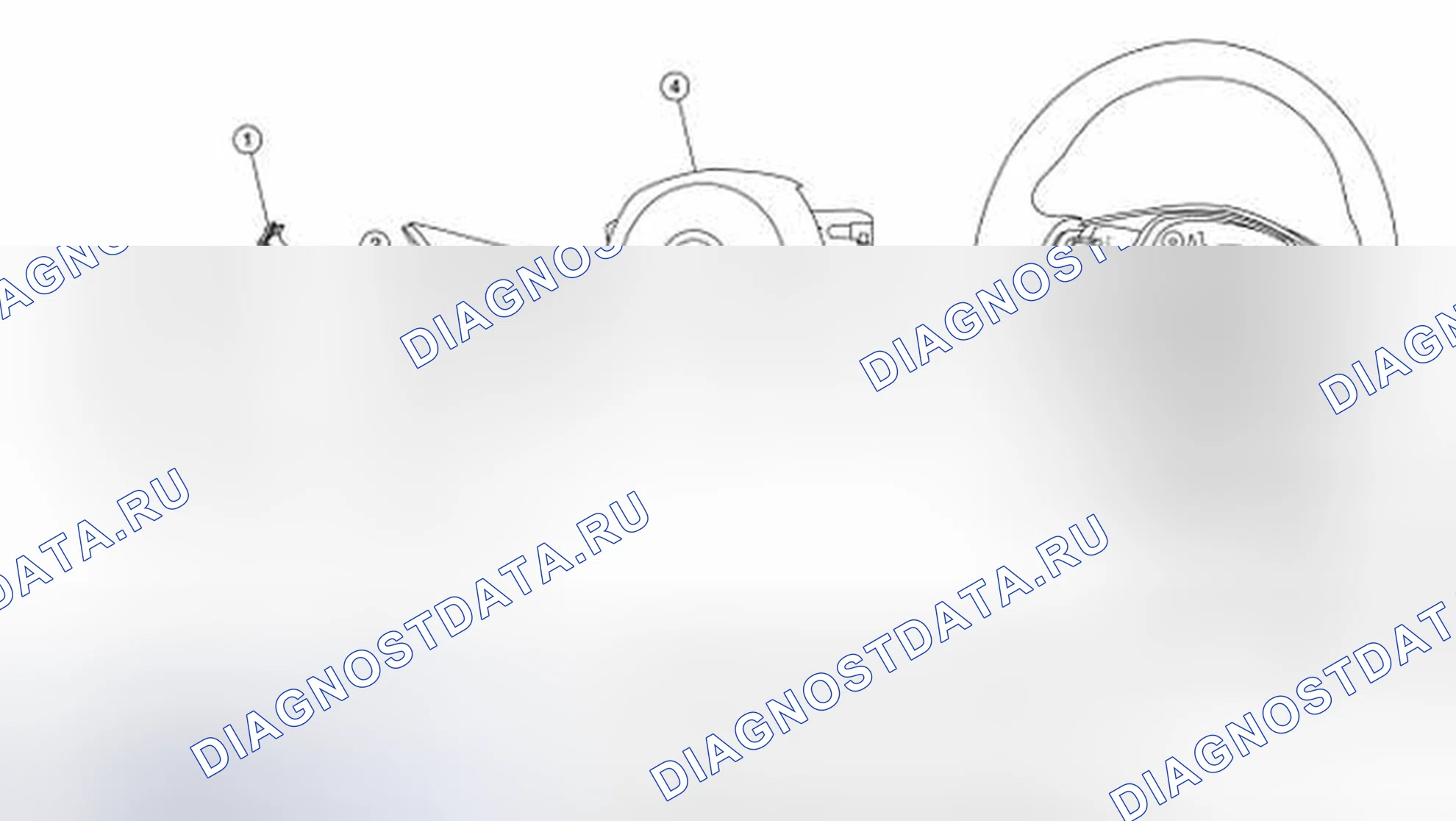 Рис. 1: Покомпонентный вид компонентов модуля подушки безопасности водителя и спецификации крутящего момента. Nissan Altima L32